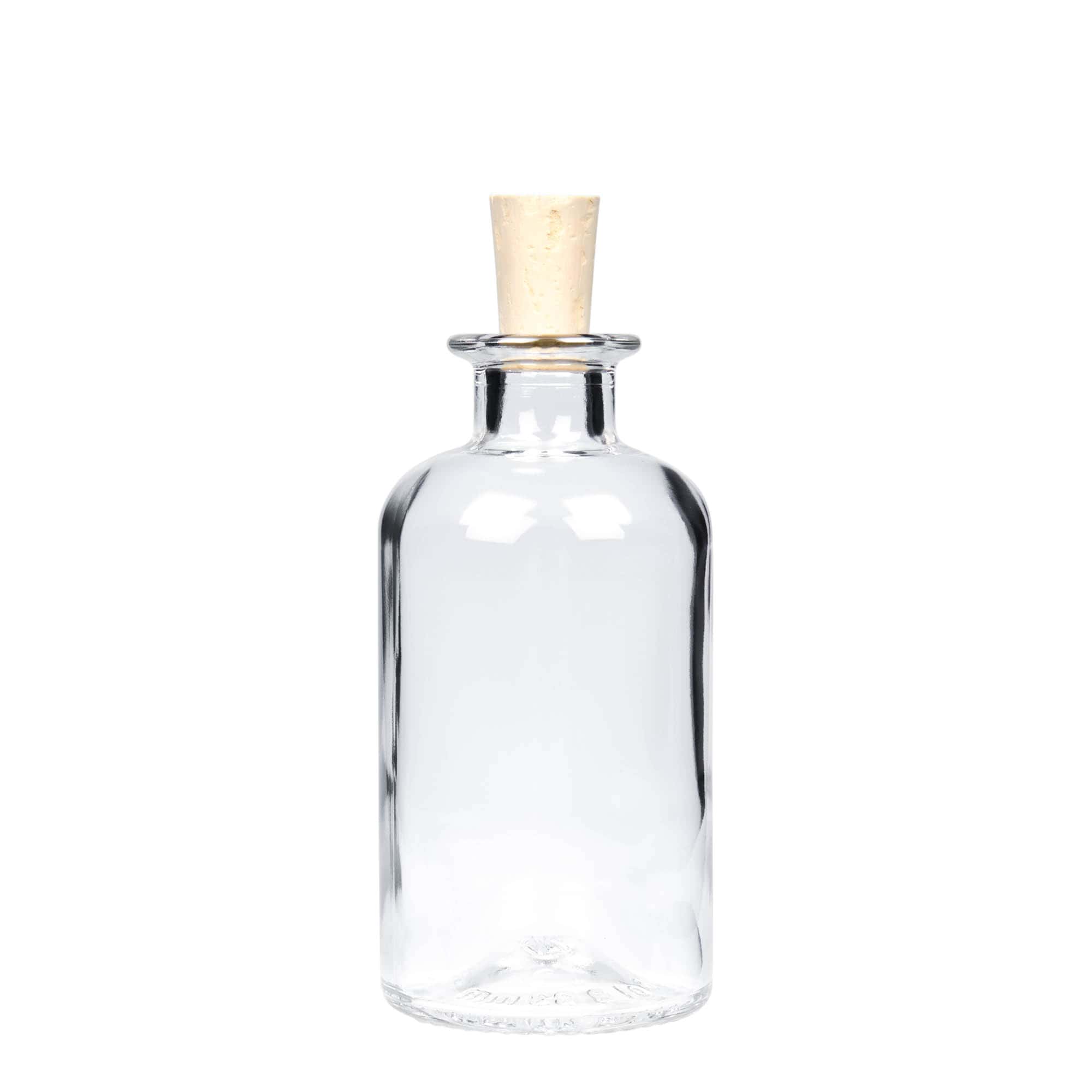 Flacon en verre de 250 ml pour pharmacien, ouverture : liège