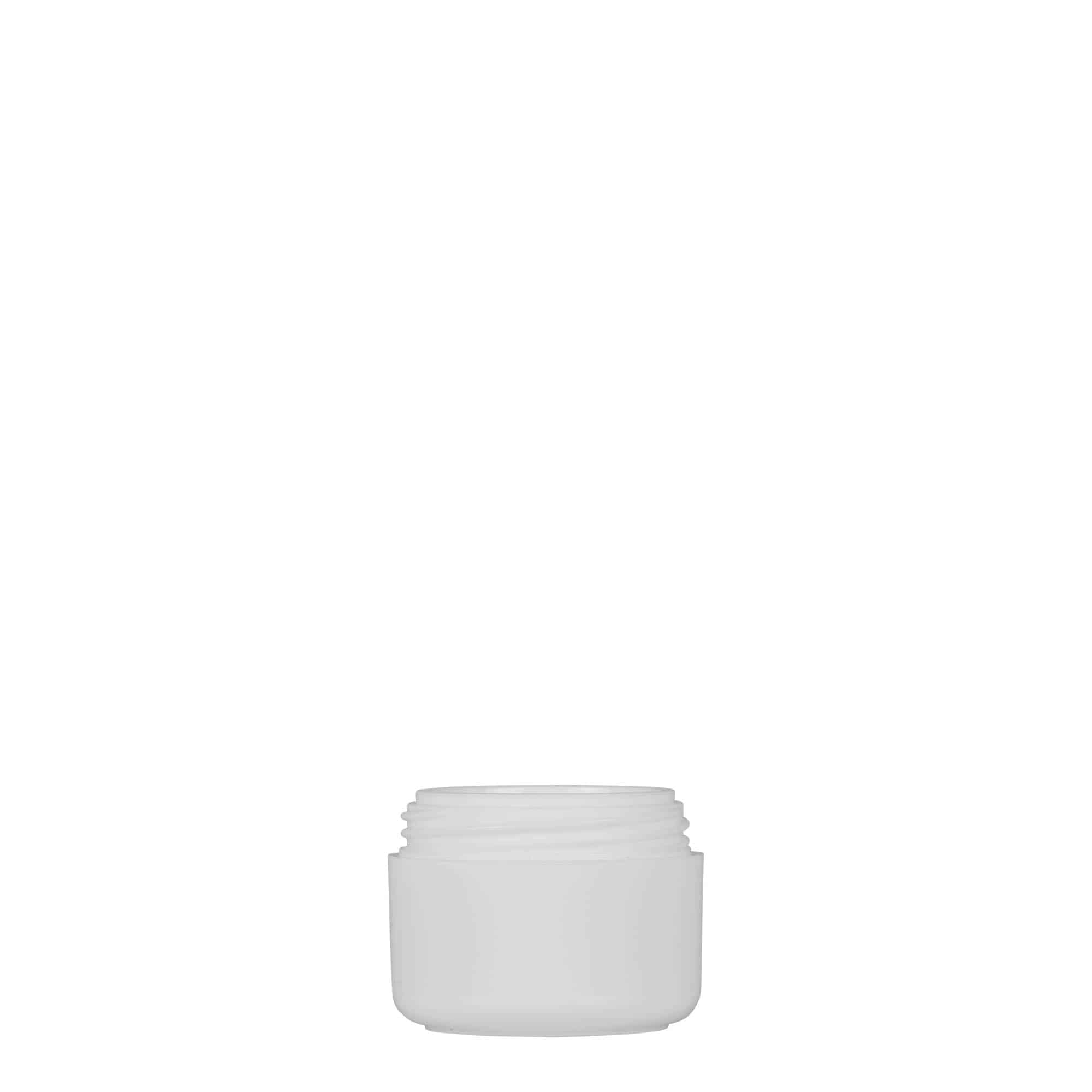 5 ml boîte en plastique 'Bianca', PP, blanche, ouverture : bouchon à vis