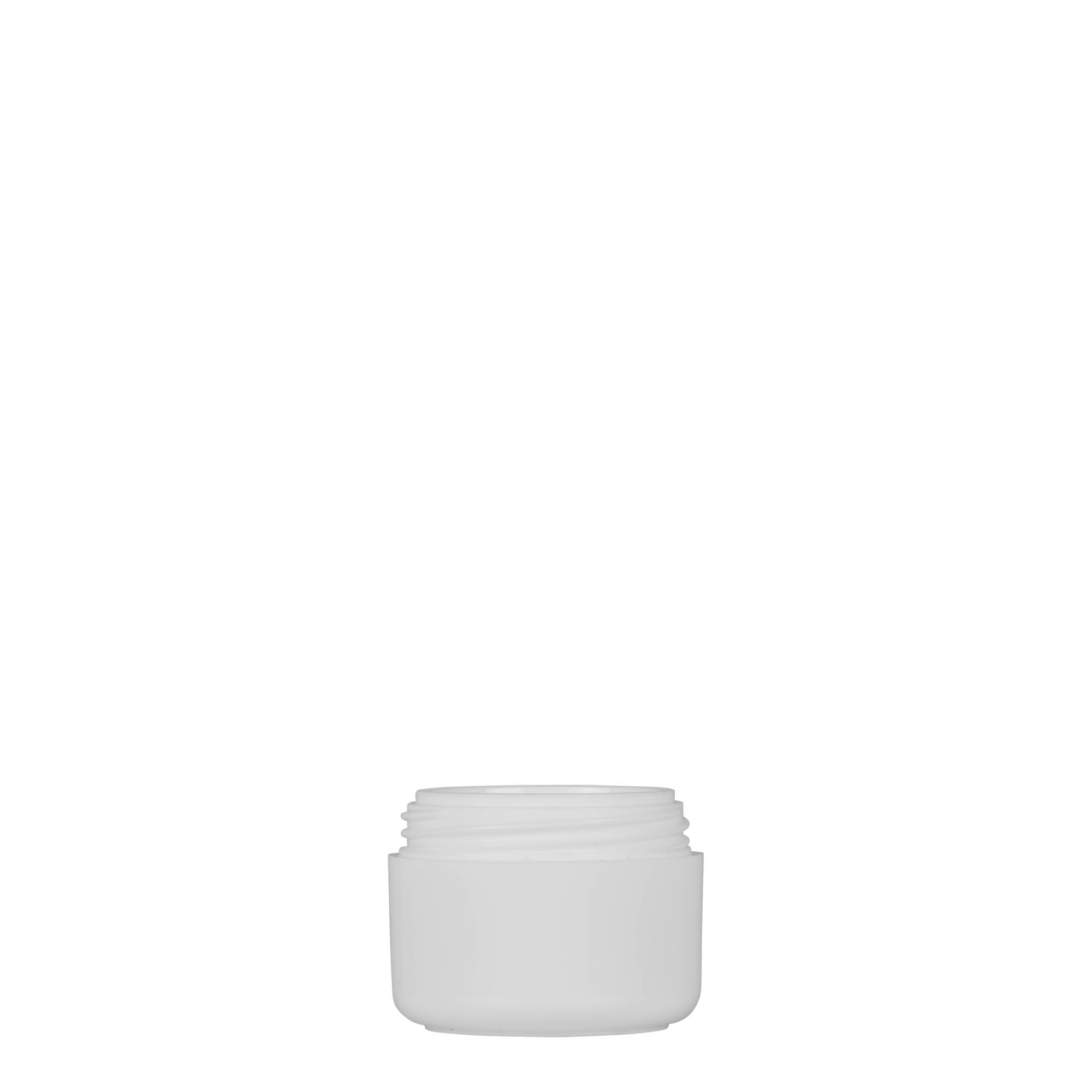 5 ml boîte en plastique « Bianca », PP, blanche, ouverture : bouchon à vis