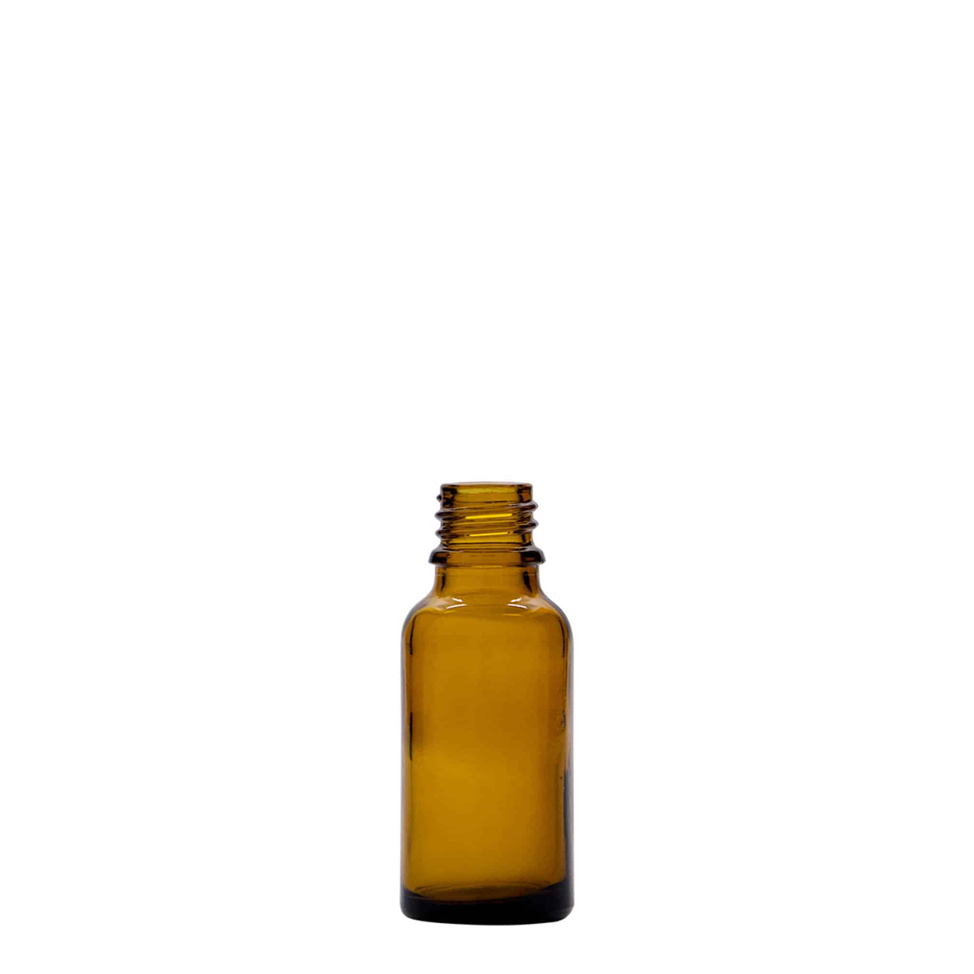 Flacon médical 20 ml, verre brun, ouverture : DIN 18 Flacon médical 20 ml, verre brun, ouverture : DIN 18