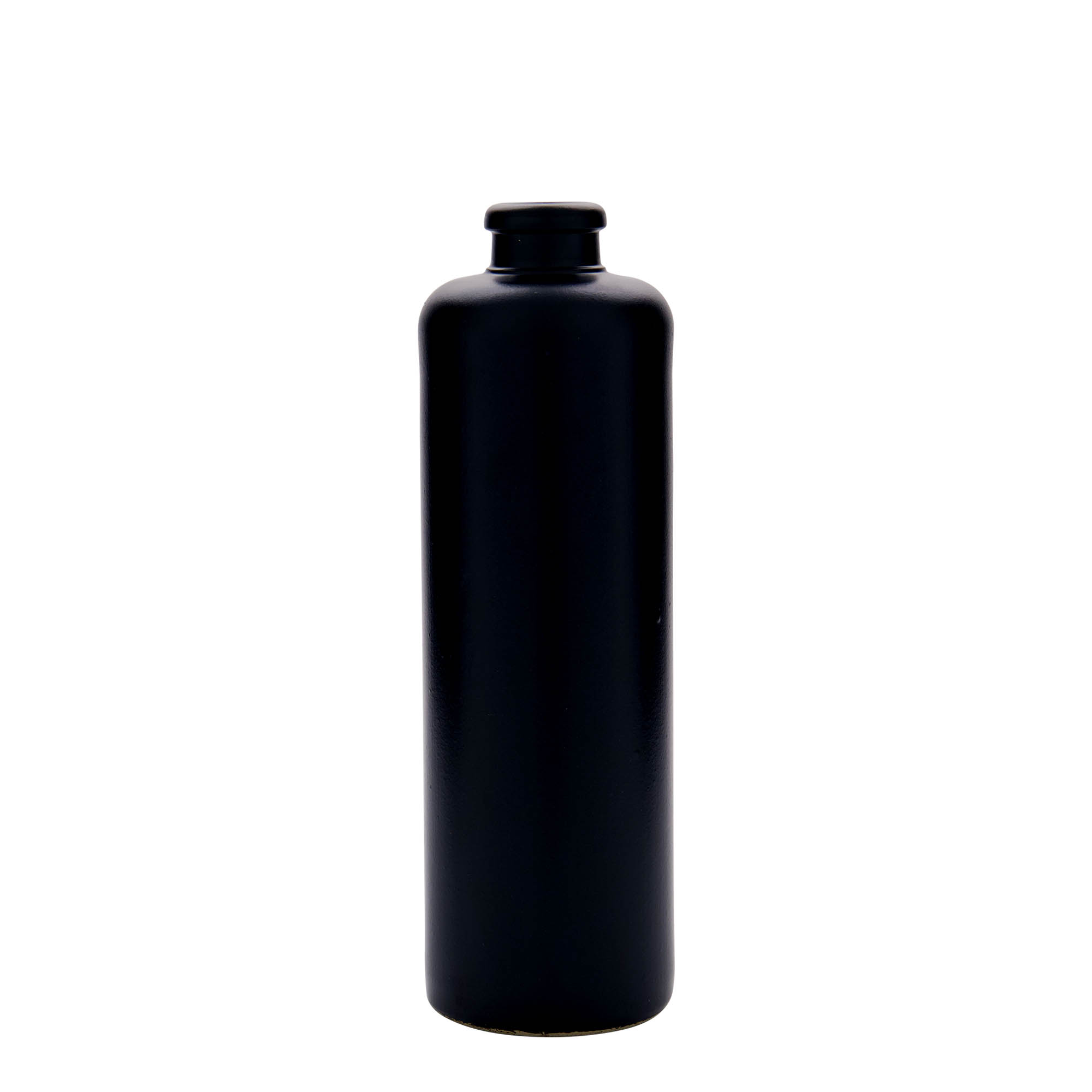 Cruche en grès 500 ml, noire, ouverture : liège