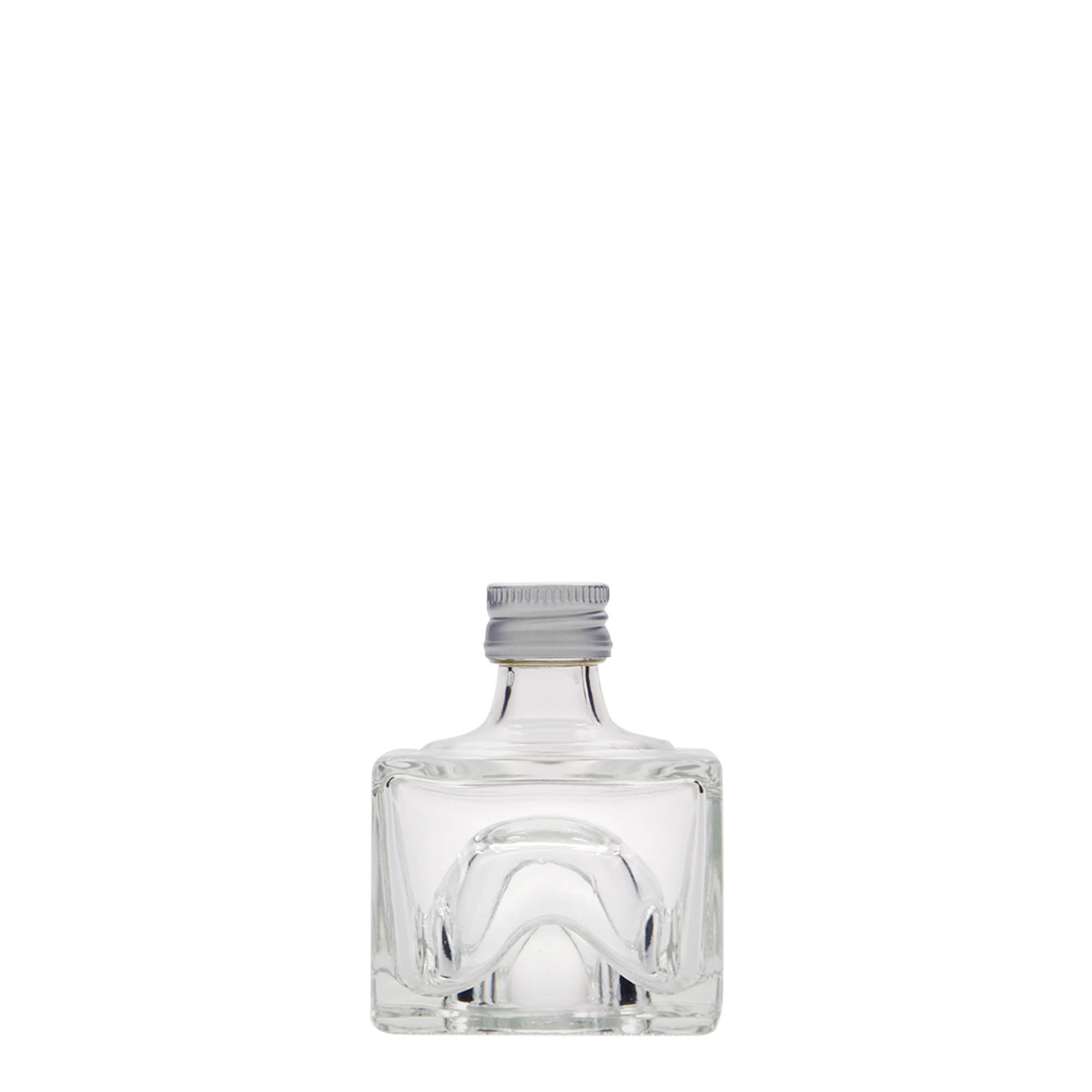 Flacon en verre 40 ml 'Cocolores', carré, ouverture : PP 18