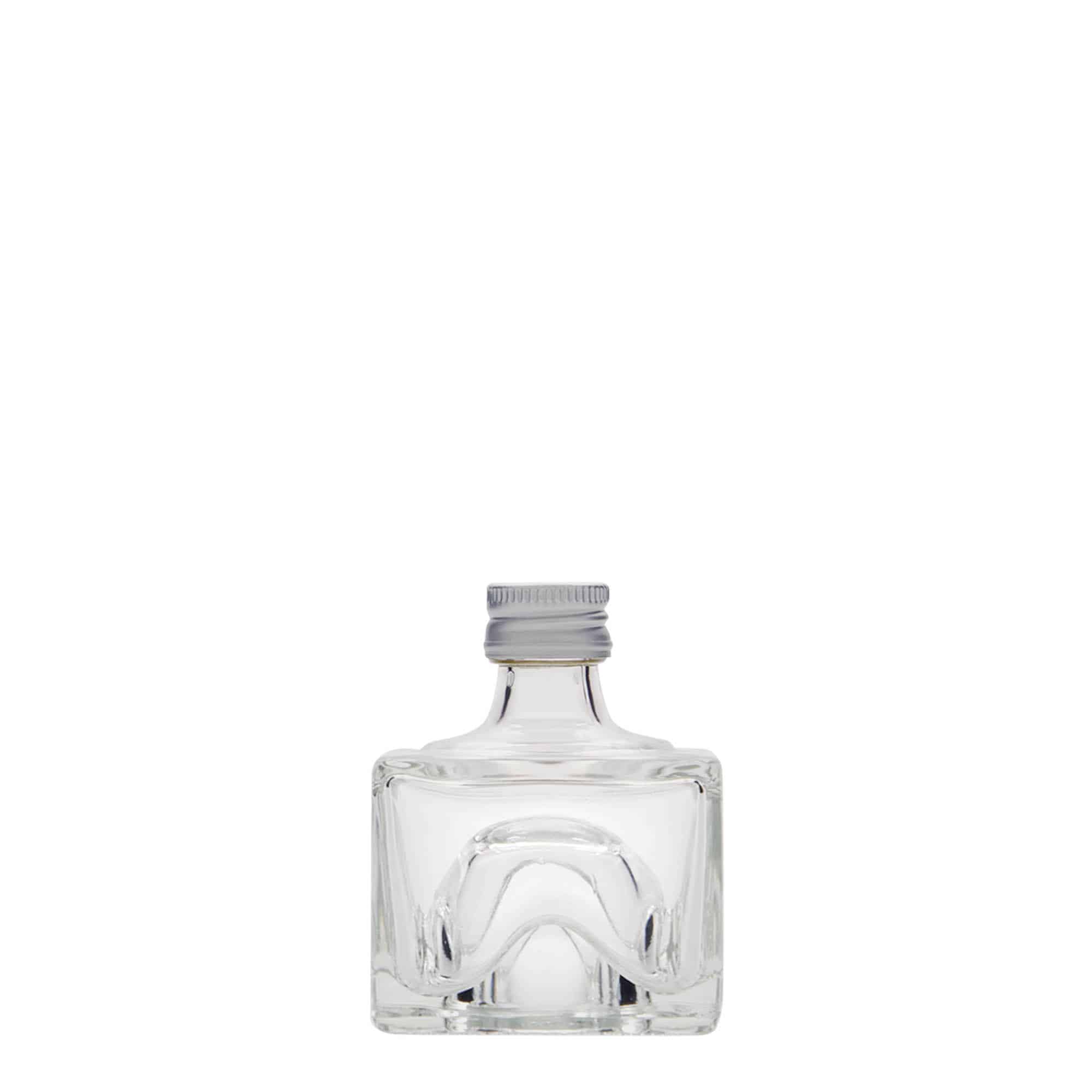 Flacon en verre 40 ml 'Cocolores', carré, ouverture : PP 18