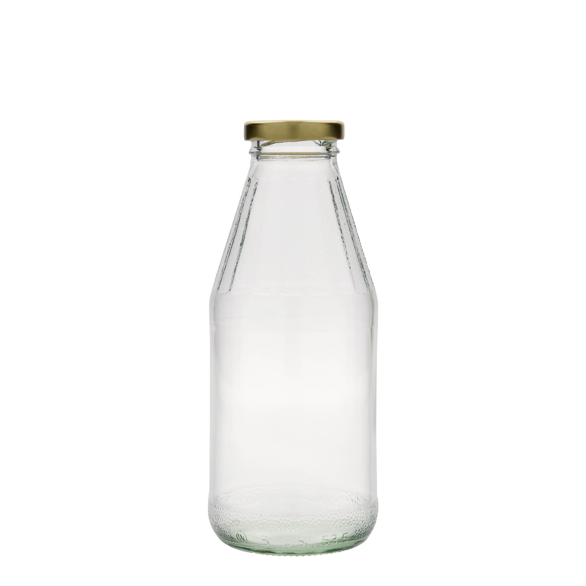 Bouteille universelle à large col de 500 ml, verre, ouverture : Twist-Off (TO 43) Bouteille universelle à large col de 500 ml, verre, ouverture : Twist-Off (TO 43)