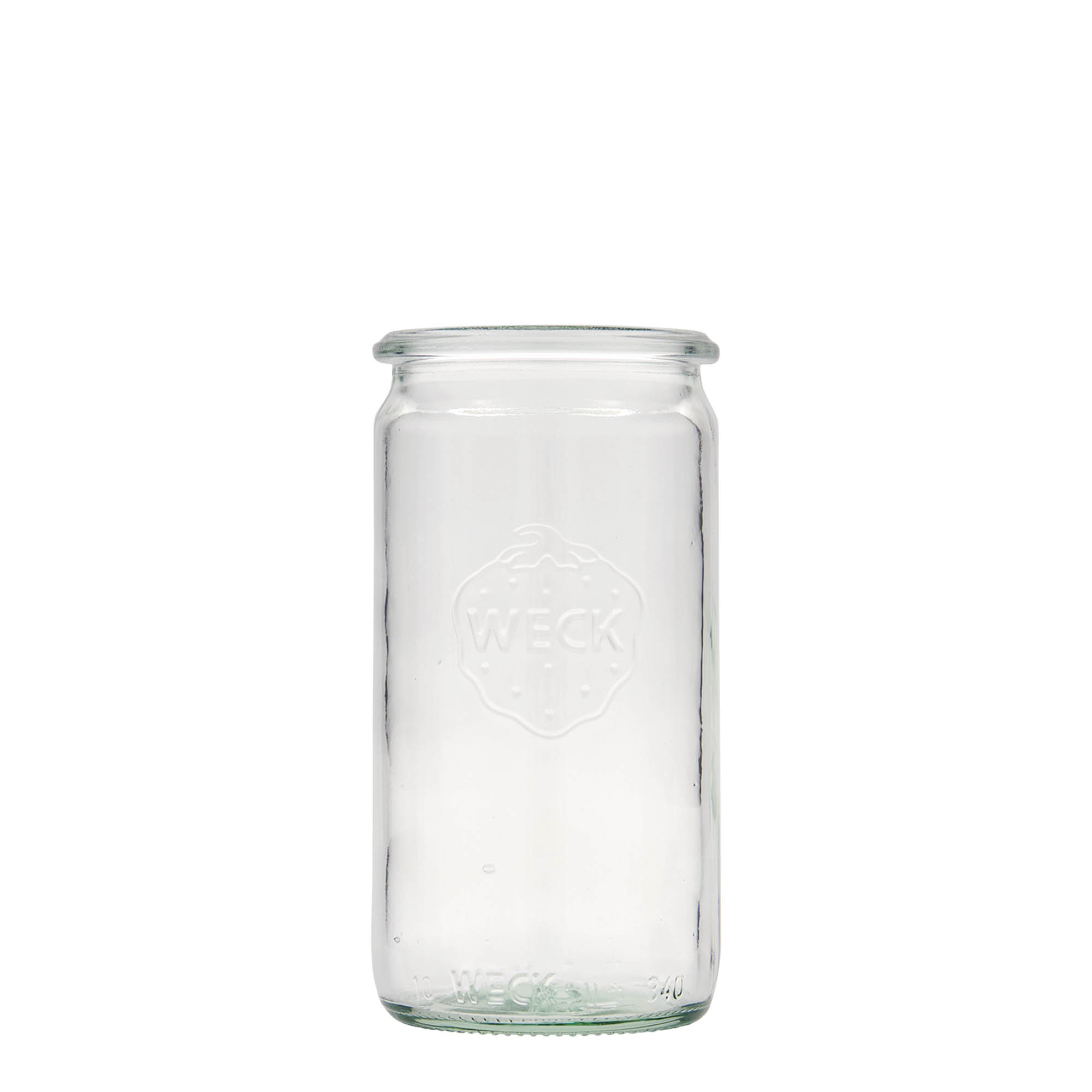 340 ml verre cylindrique WECK, ouverture : bord rond 340 ml verre cylindrique WECK, ouverture : bord rond