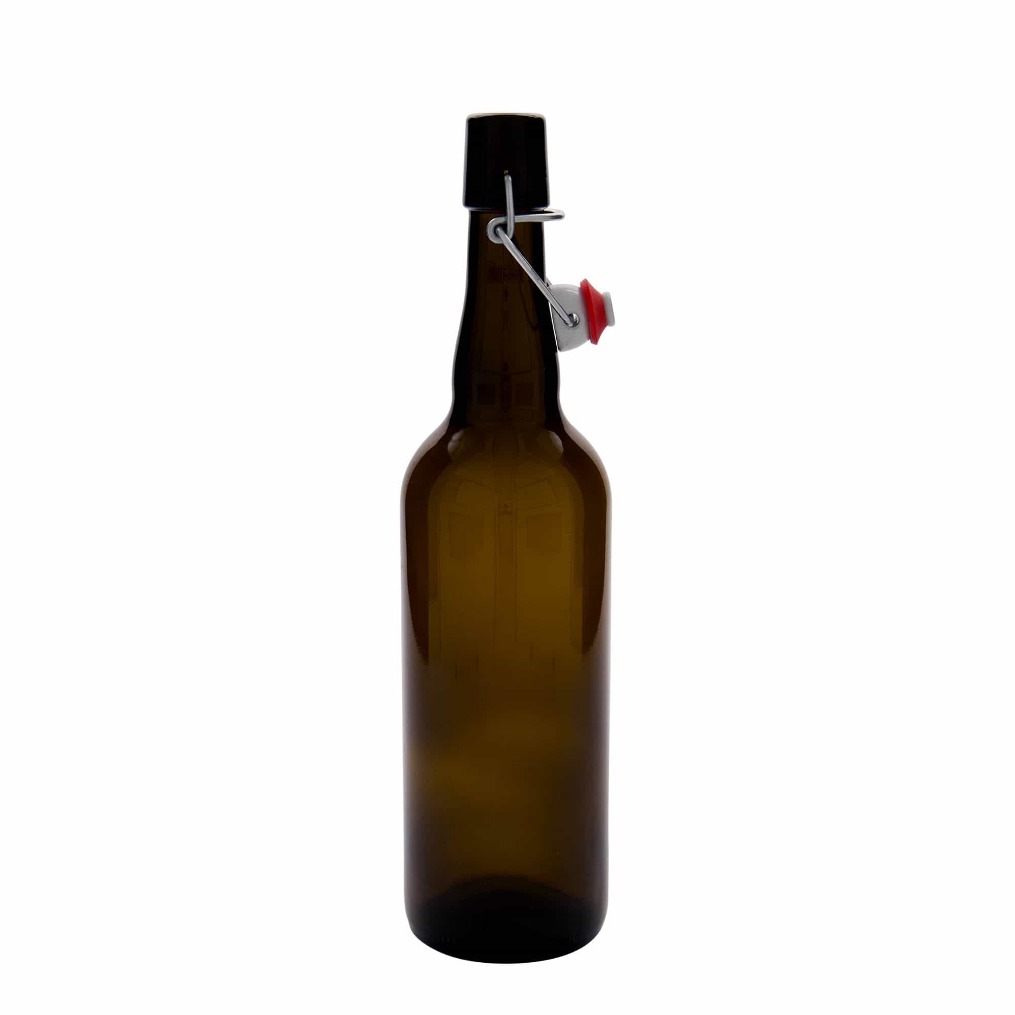 Bouteille de bière 750 ml Belgique, verre, brun, ouverture : fermeture à levier