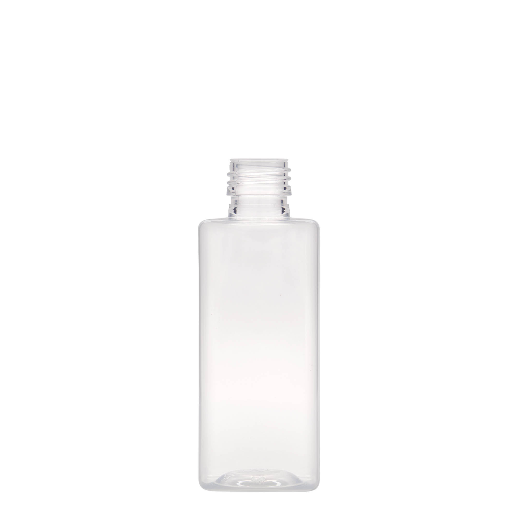 Bouteille PET 250 ml 'Karl', carrée, plastique, ouverture : PP 28