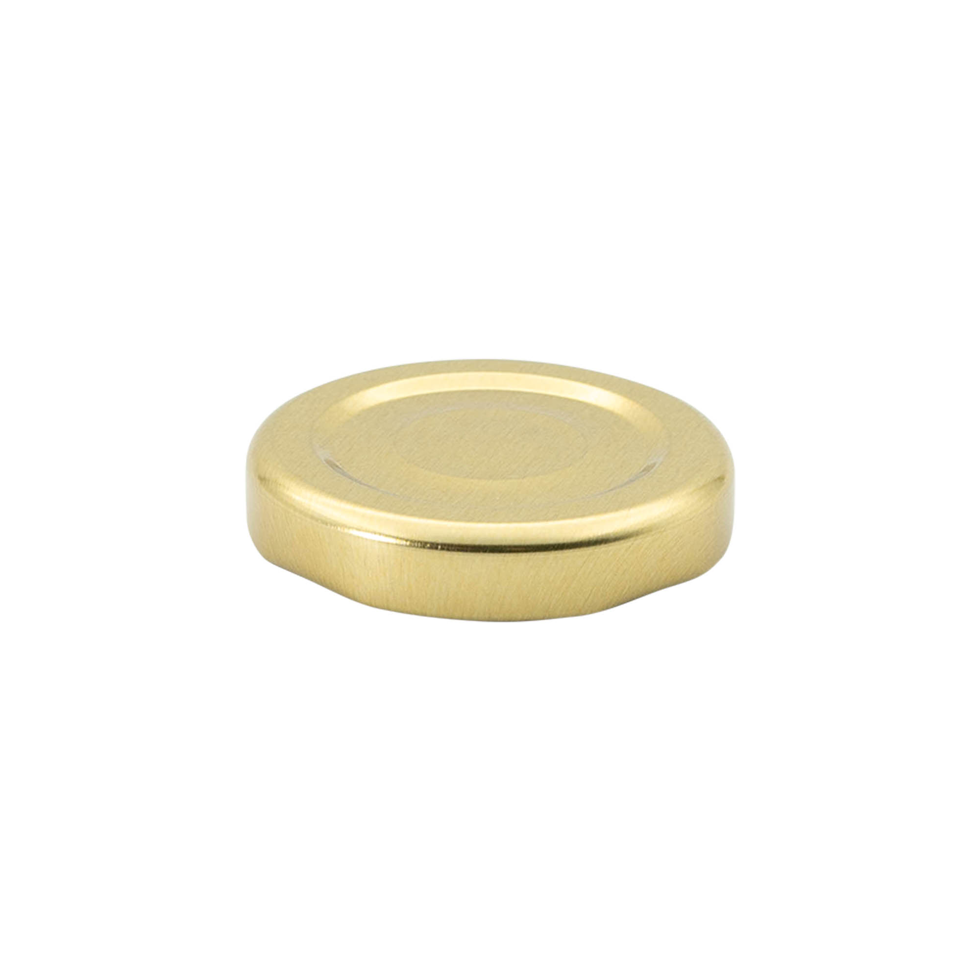 Bouchon à vis, tôle blanche, stérilisable, doré, pour ouverture : TO 43