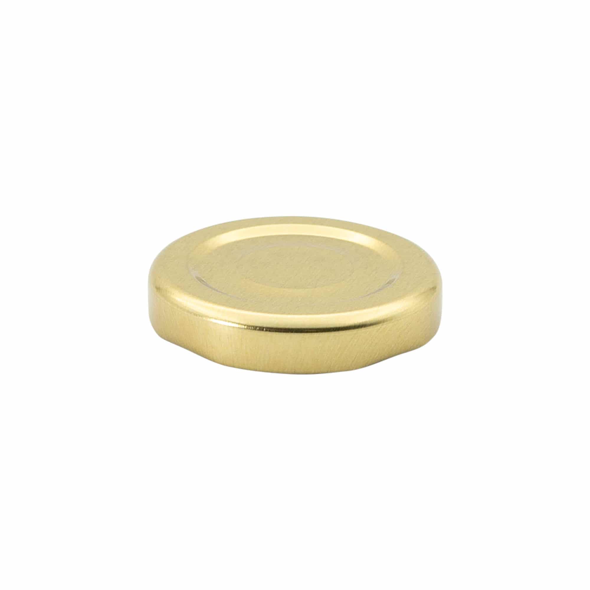Bouchon à vis, tôle blanche, stérilisable, doré, pour ouverture : TO 43