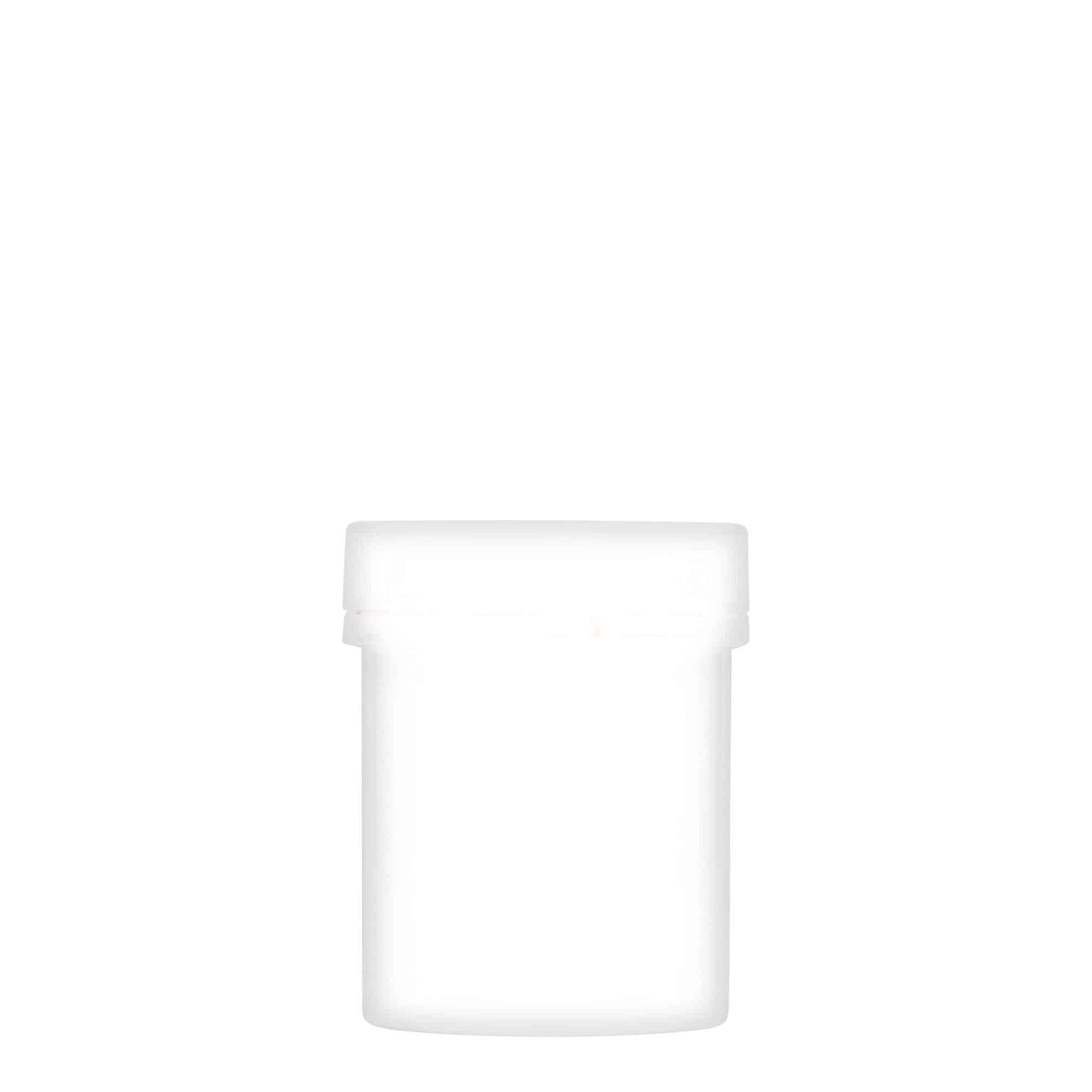 Boîte en plastique 150 ml 'Securilock', PP, blanche, col : bouchon à vis