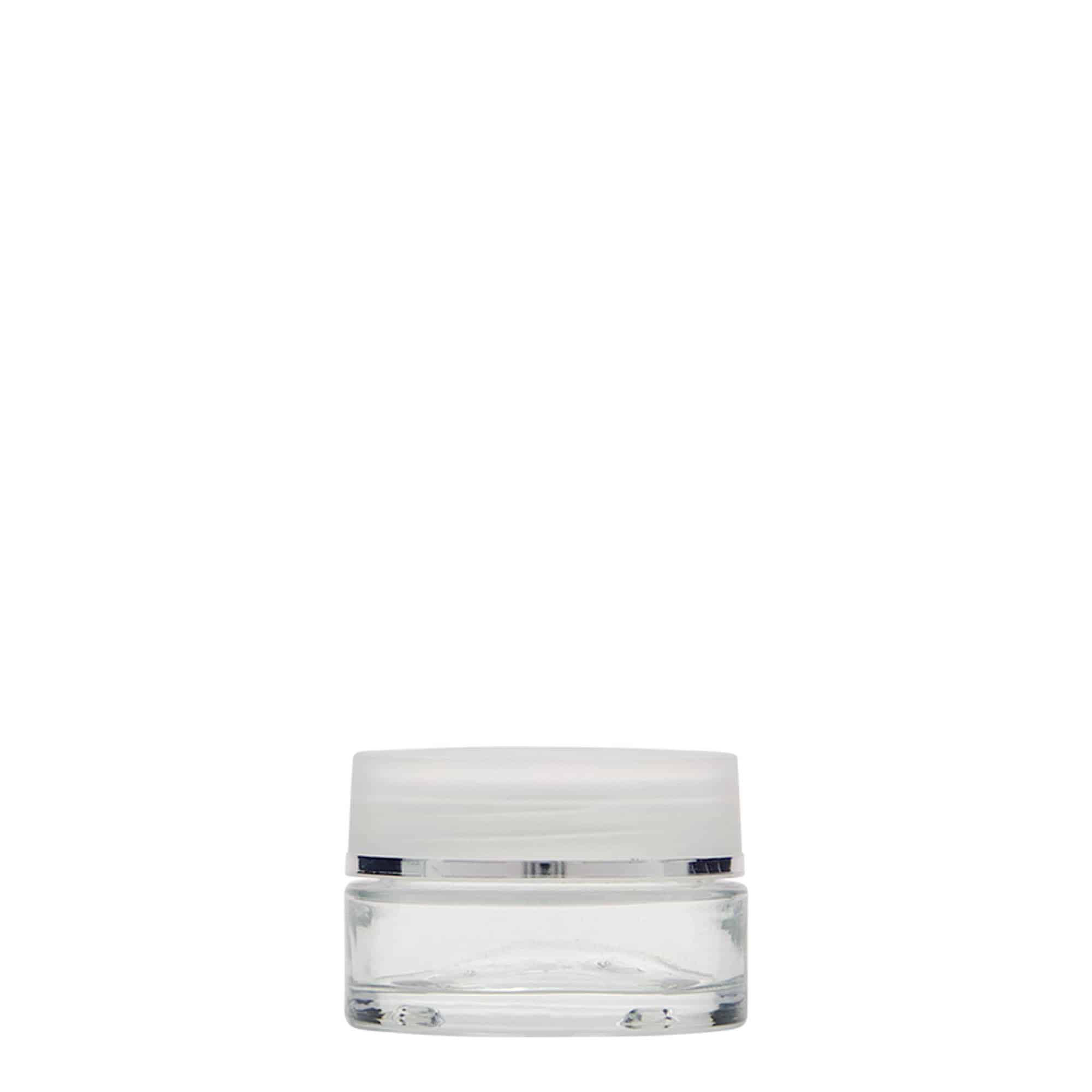 Pot de 15 ml « Clear Edition », verre, ouverture : bouchon à vis