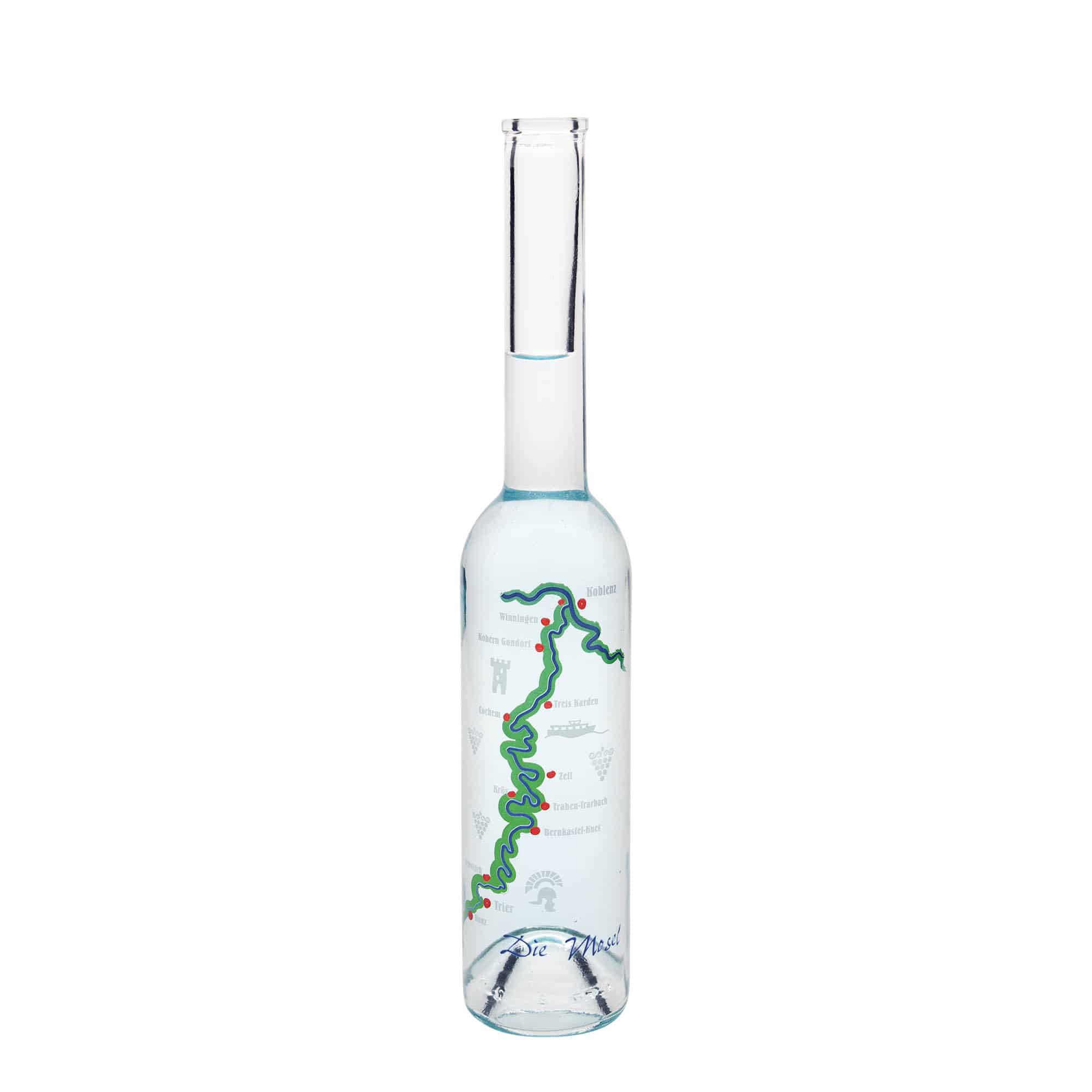 Bouteille en verre 350 ml 'Opera', motif : Moselle, ouverture : bouchon en liège