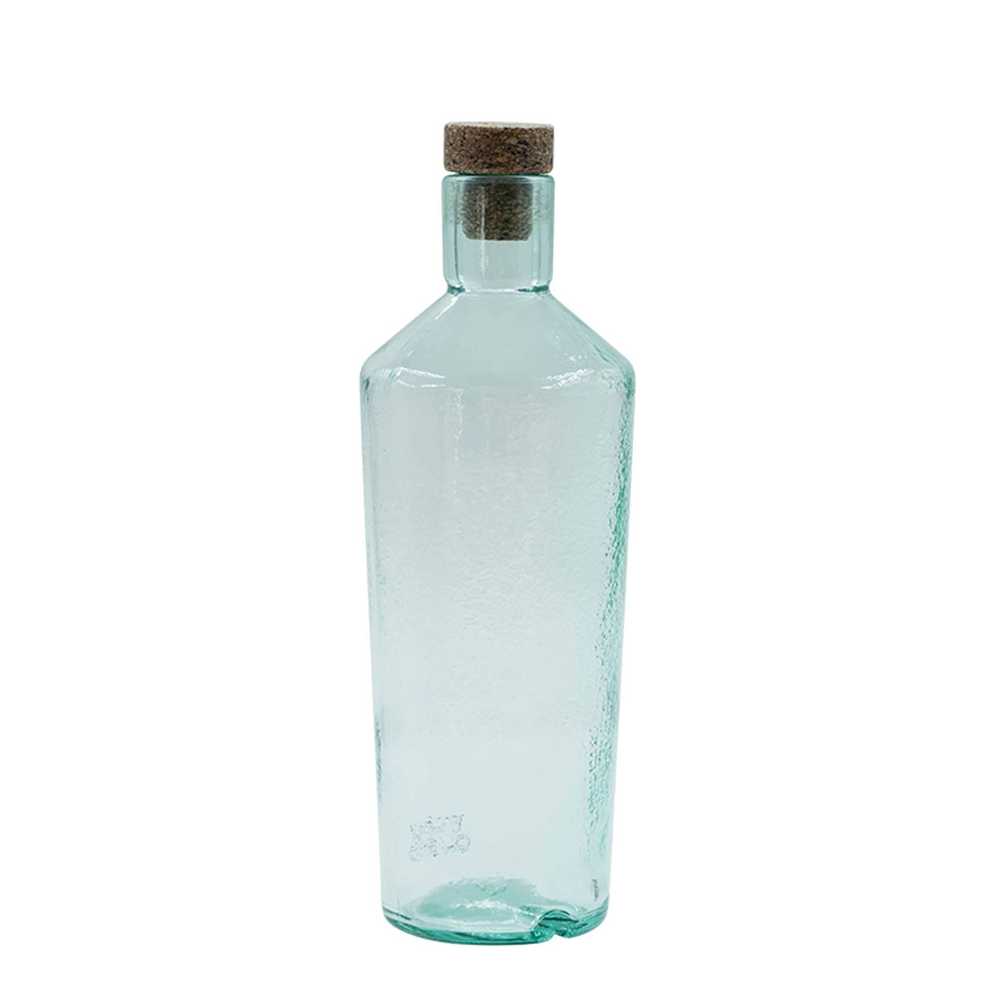 700 ml Bouteille en verre artisanale 'Primal', ouverture : liège