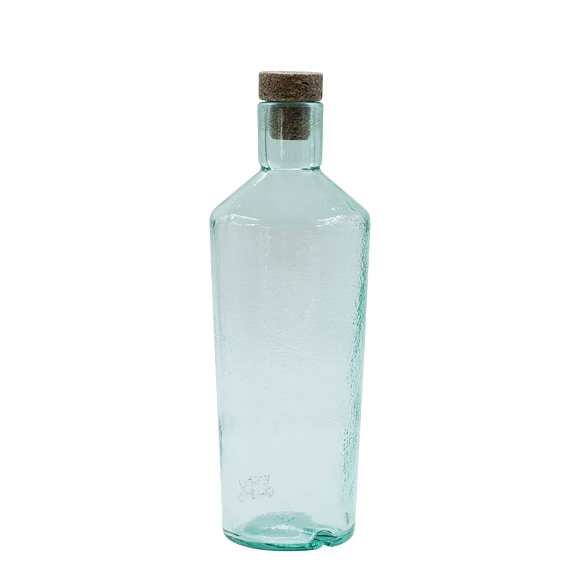 700 ml Bouteille en verre artisanale 'Primal', ouverture : liège