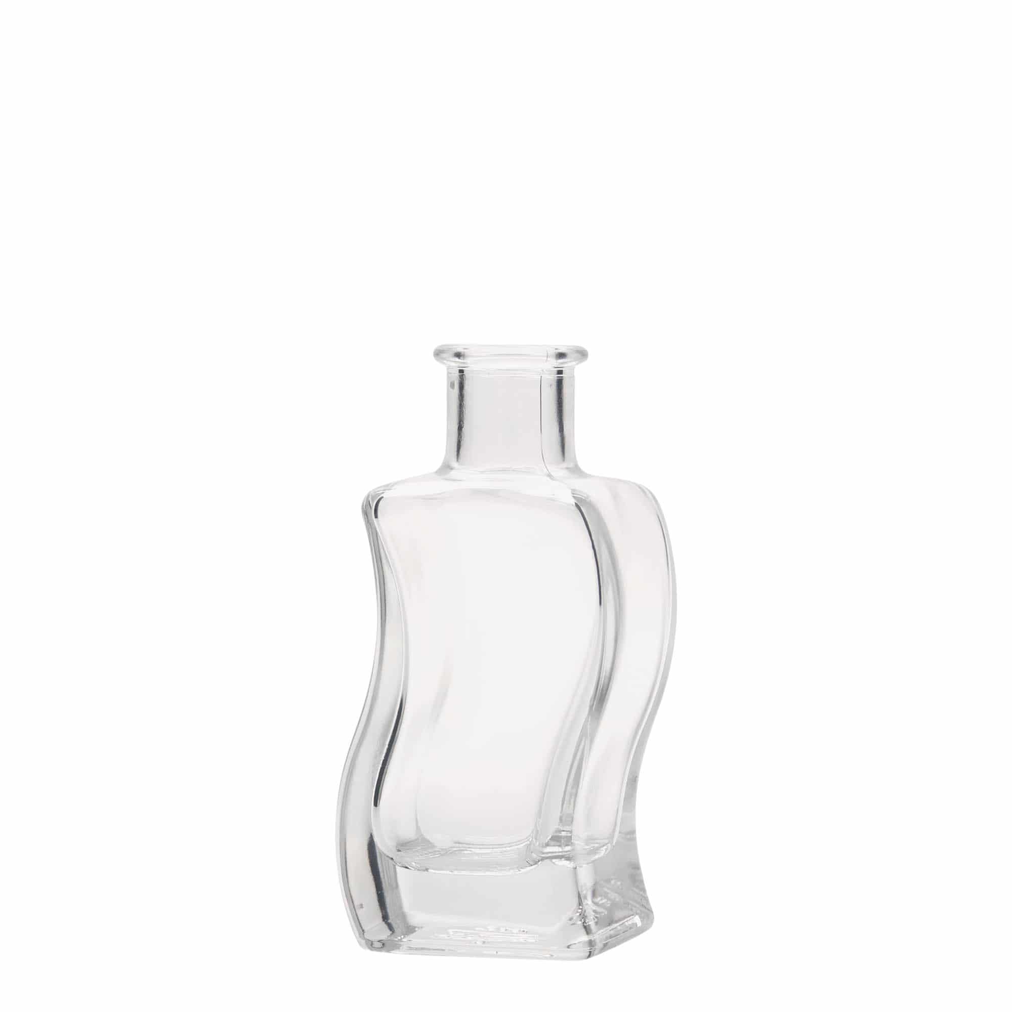 Flacon en verre 100 ml « Welle », carré, ouverture : bouchon en liège