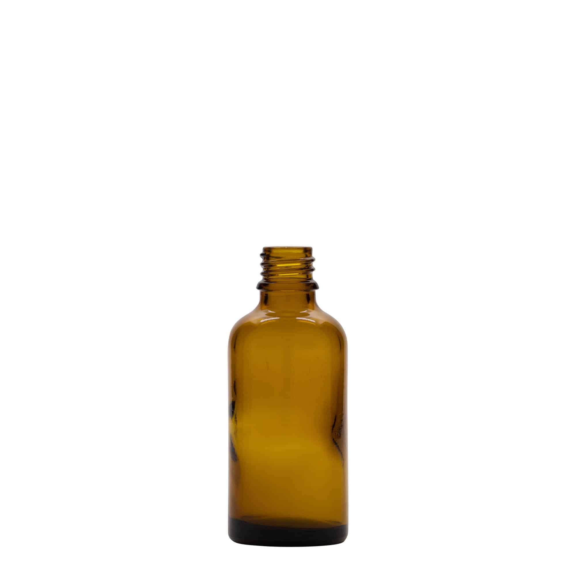 Flacon médical 50 ml, verre, brun, ouverture : DIN 18 Flacon médical 50 ml, verre, brun, ouverture : DIN 18