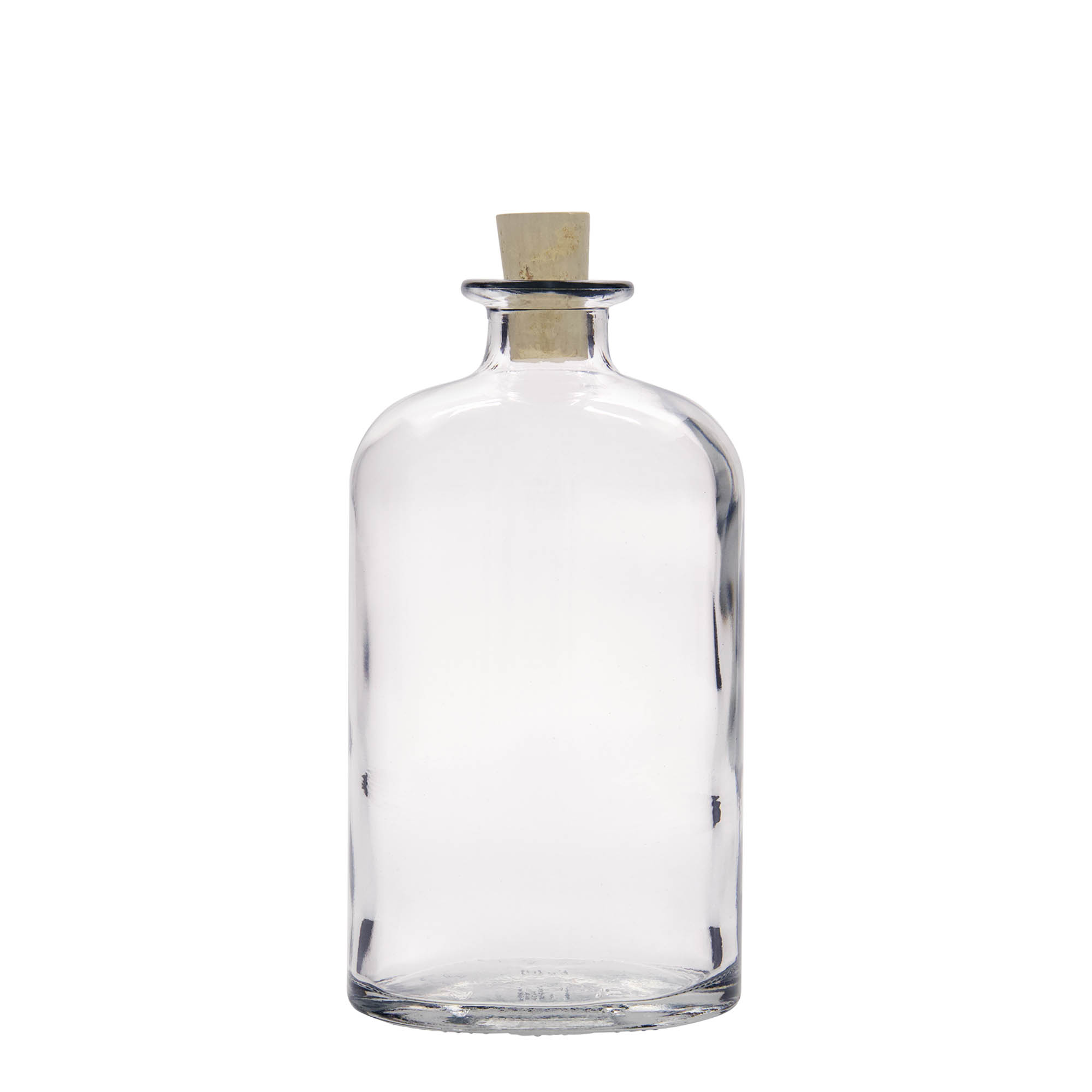 Bouteille en verre 500 ml « Dundee », ovale, ouverture : bouchon en liège Bouteille en verre 500 ml « Dundee », ovale, ouverture : bouchon en liège