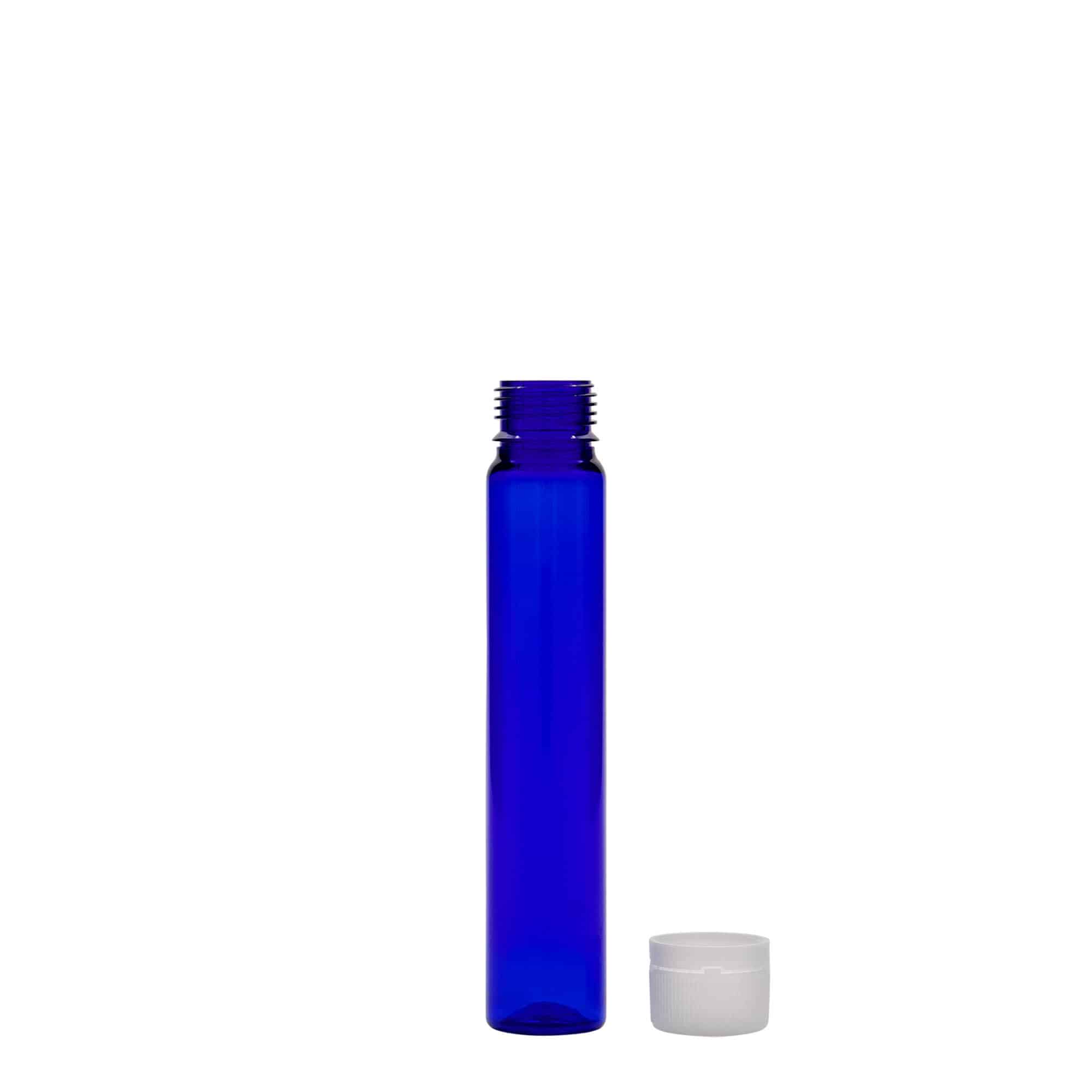 25 ml tube PET, plastique, bleu royal, ouverture : bouchon à vis