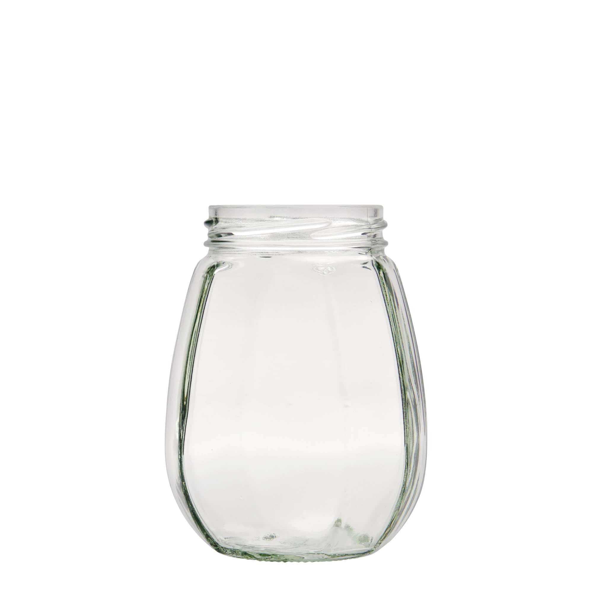 385 ml bocal décoratif, hexagonal, ouverture : Twist-Off (TO 63)