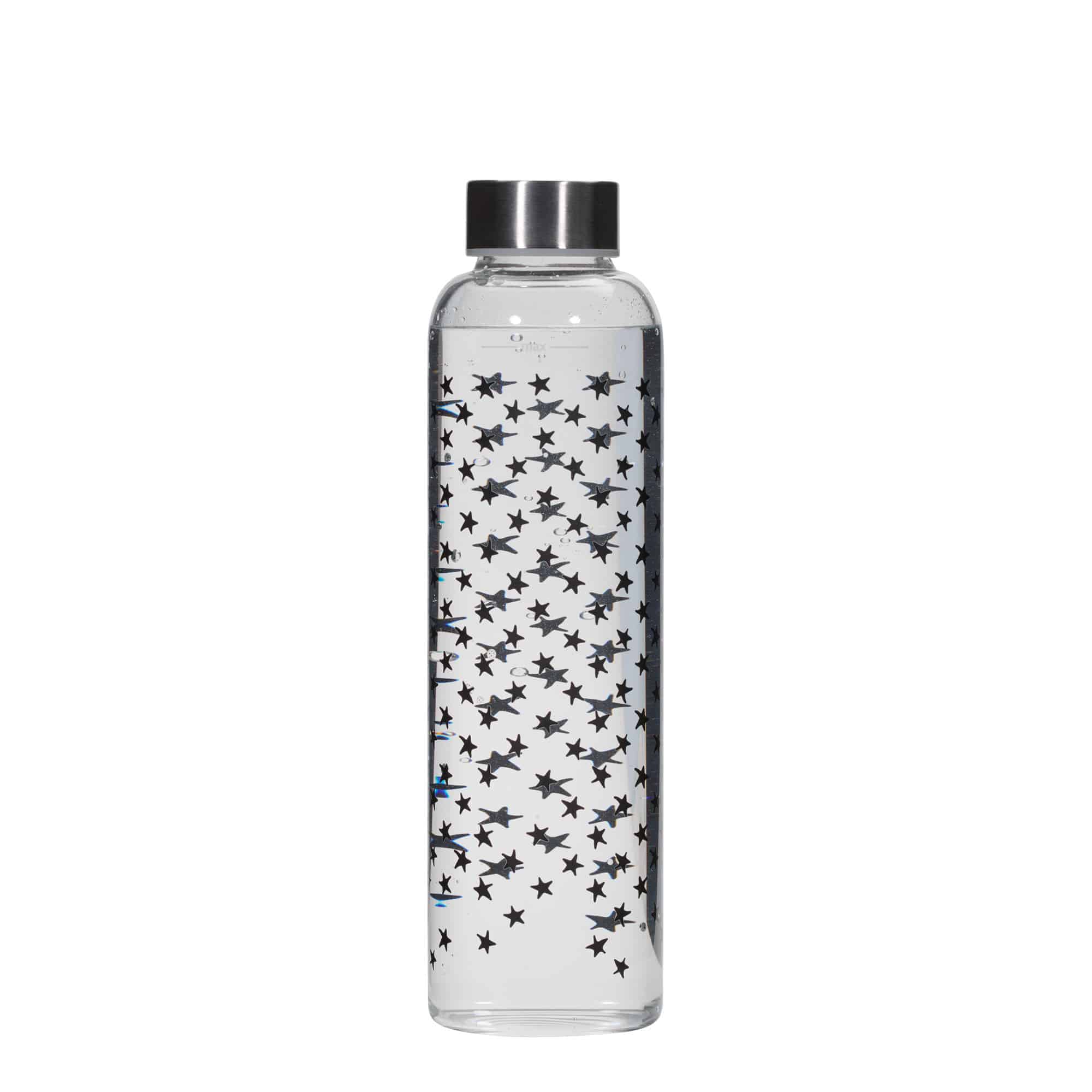 Bouteille d'eau 500 ml 'Perseus - Étoiles noires', ouverture : bouchon à vis