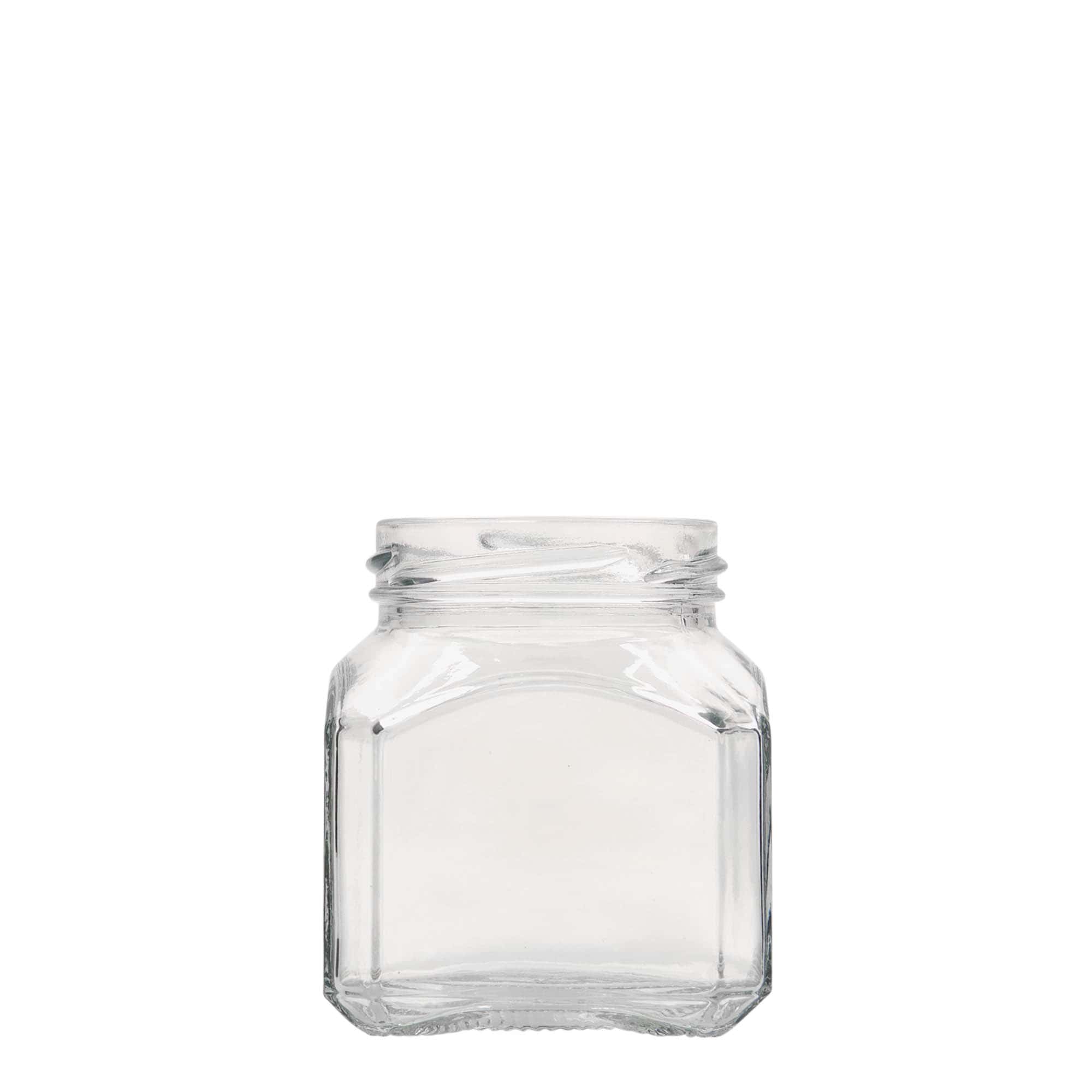 212 ml bocal carré 'Milan', ouverture : Twist-Off (TO 58)