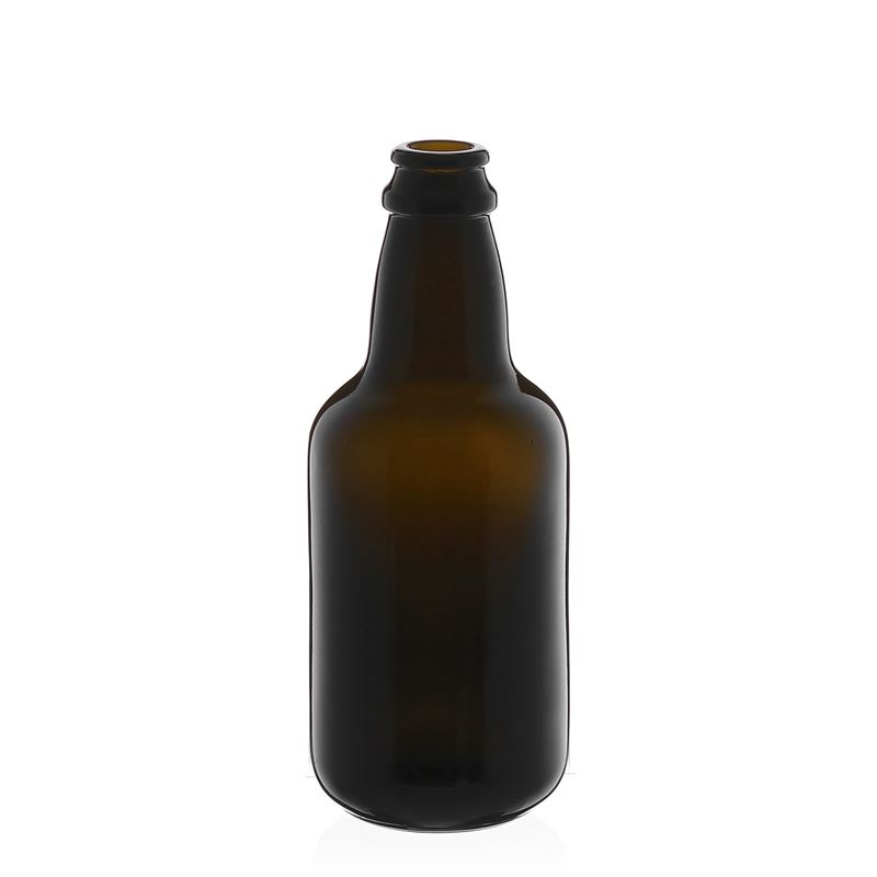 Bouteille de bière 330 ml « Era », verre, vert antique, ouverture : capsule couronne