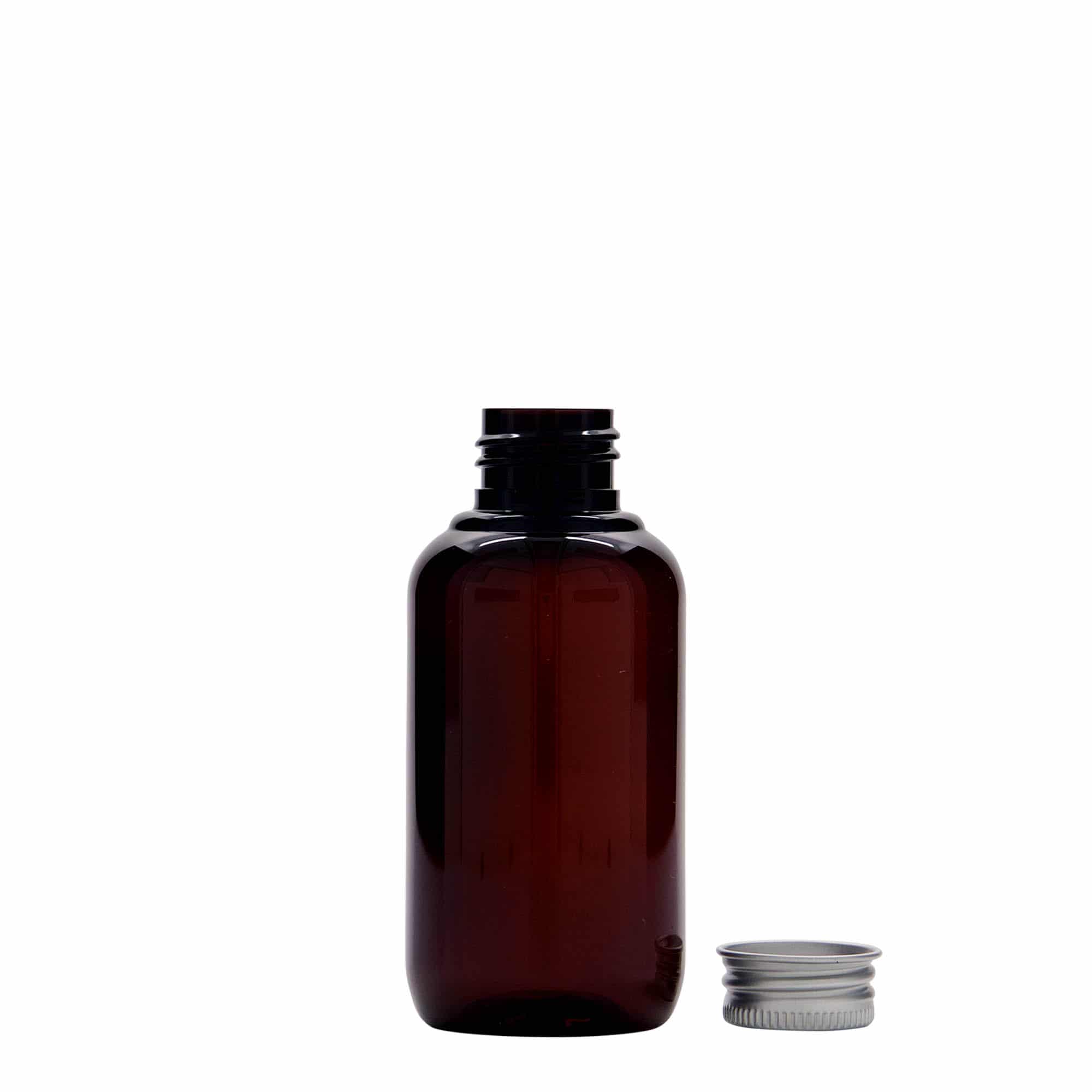 Bouteille en plastique recyclé 100 ml 'Victor’s Best', PCR, brun, bouchage: 24/410