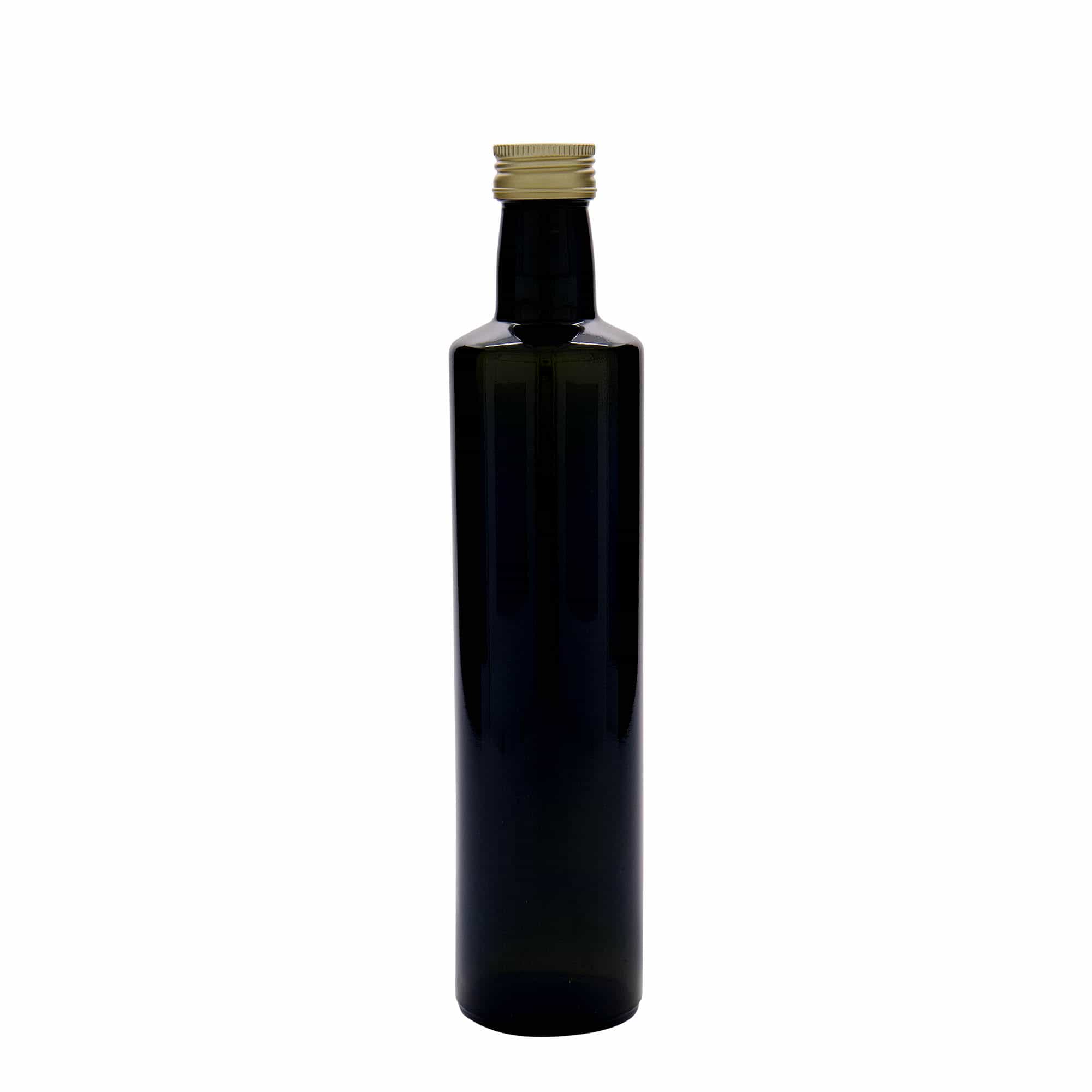 Bouteille en verre 500 ml 'Dorica', vert antique, ouverture : PP 31,5