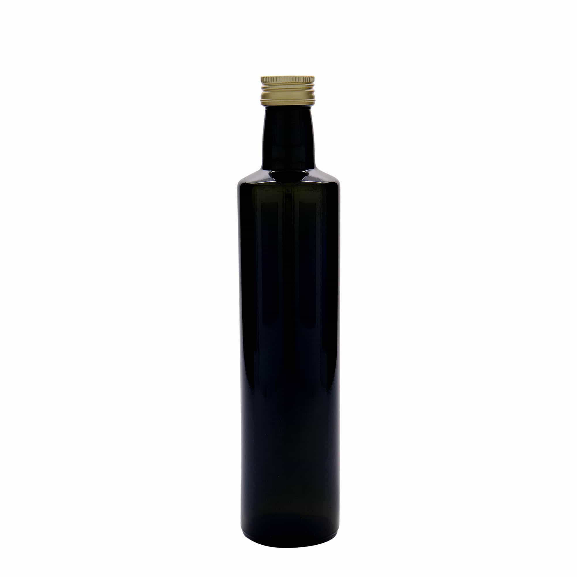 Bouteille en verre 500 ml 'Dorica', vert antique, ouverture : PP 31,5