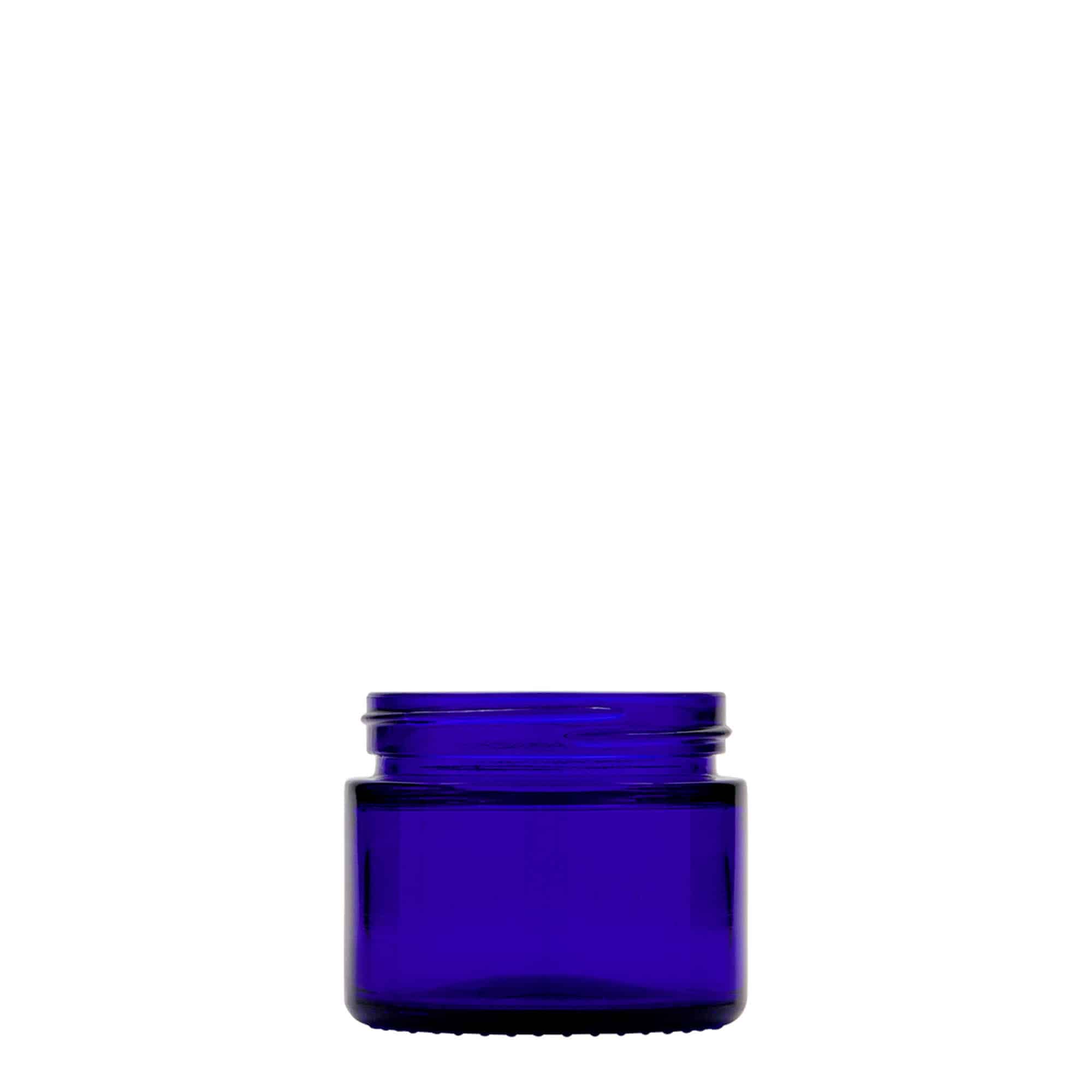 Pot 50 ml 'Blue Edition', verre, bleu roi, bouchage: Bougage à vis Pot 50 ml 'Blue Edition', verre, bleu roi, bouchage: Bougage à vis