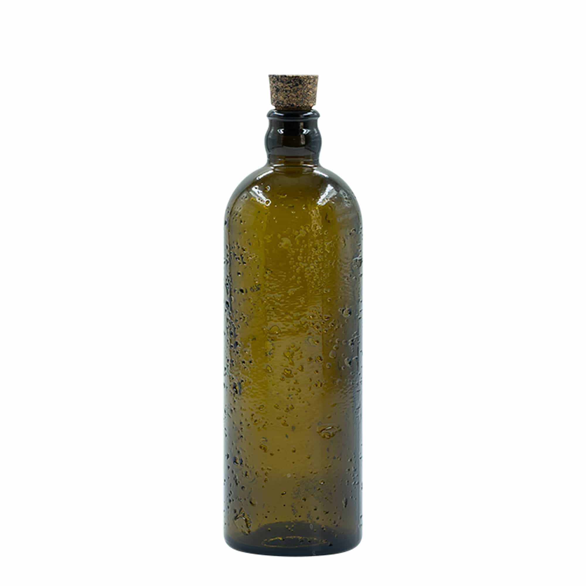 500 ml Bouteille en verre artisanale 'Bobber Jr', brun, ouverture : liège