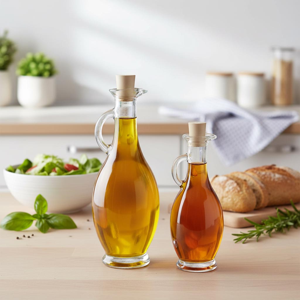 Flacon 250 ml pour vinaigre/huile 'Egizia', ouverture : bouchon en liège Flacon 250 ml pour vinaigre/huile 'Egizia', ouverture : bouchon en liège