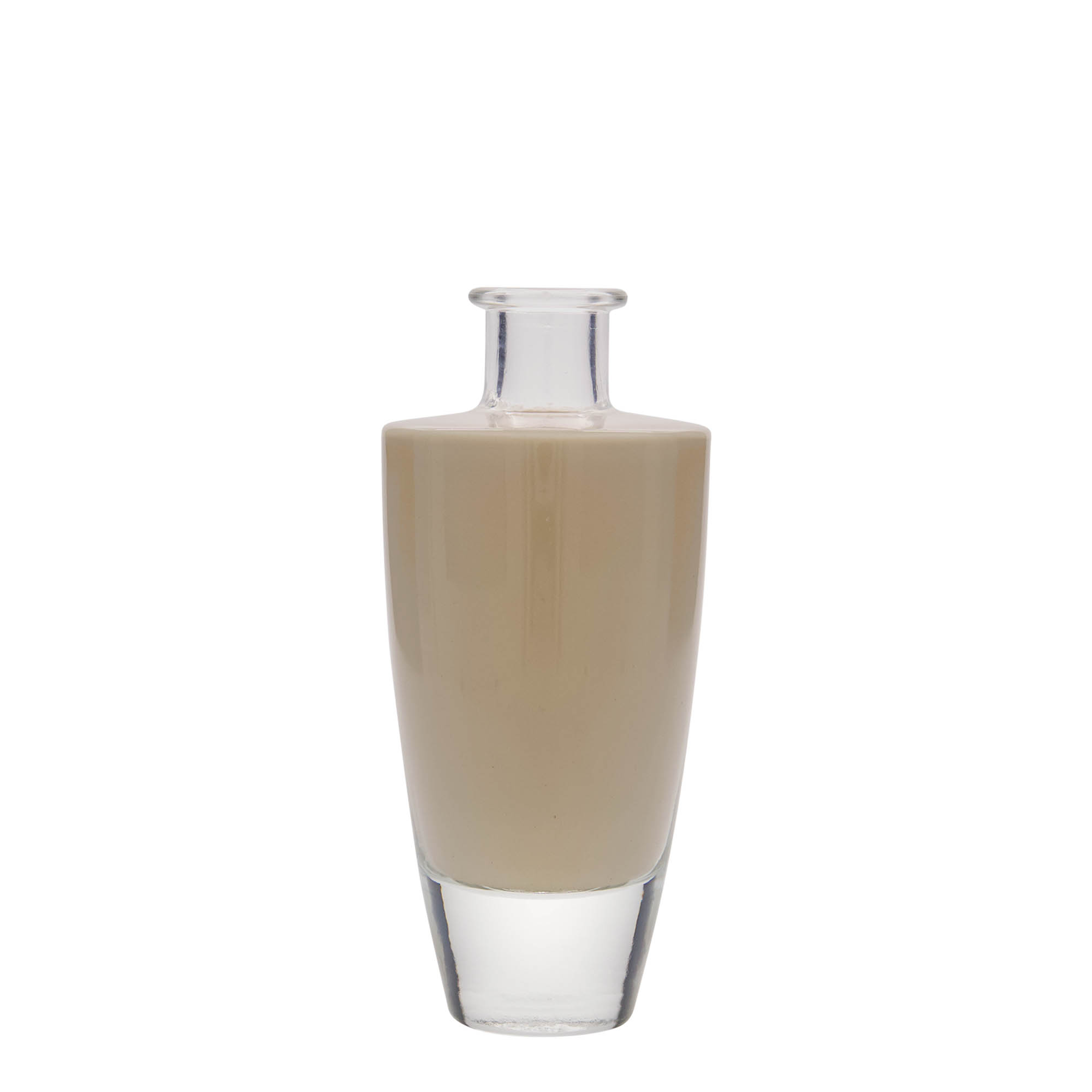 Flacon en verre 200 ml 'Vanessa', ovale, ouverture : bouchon en liège Flacon en verre 200 ml 'Vanessa', ovale, ouverture : bouchon en liège