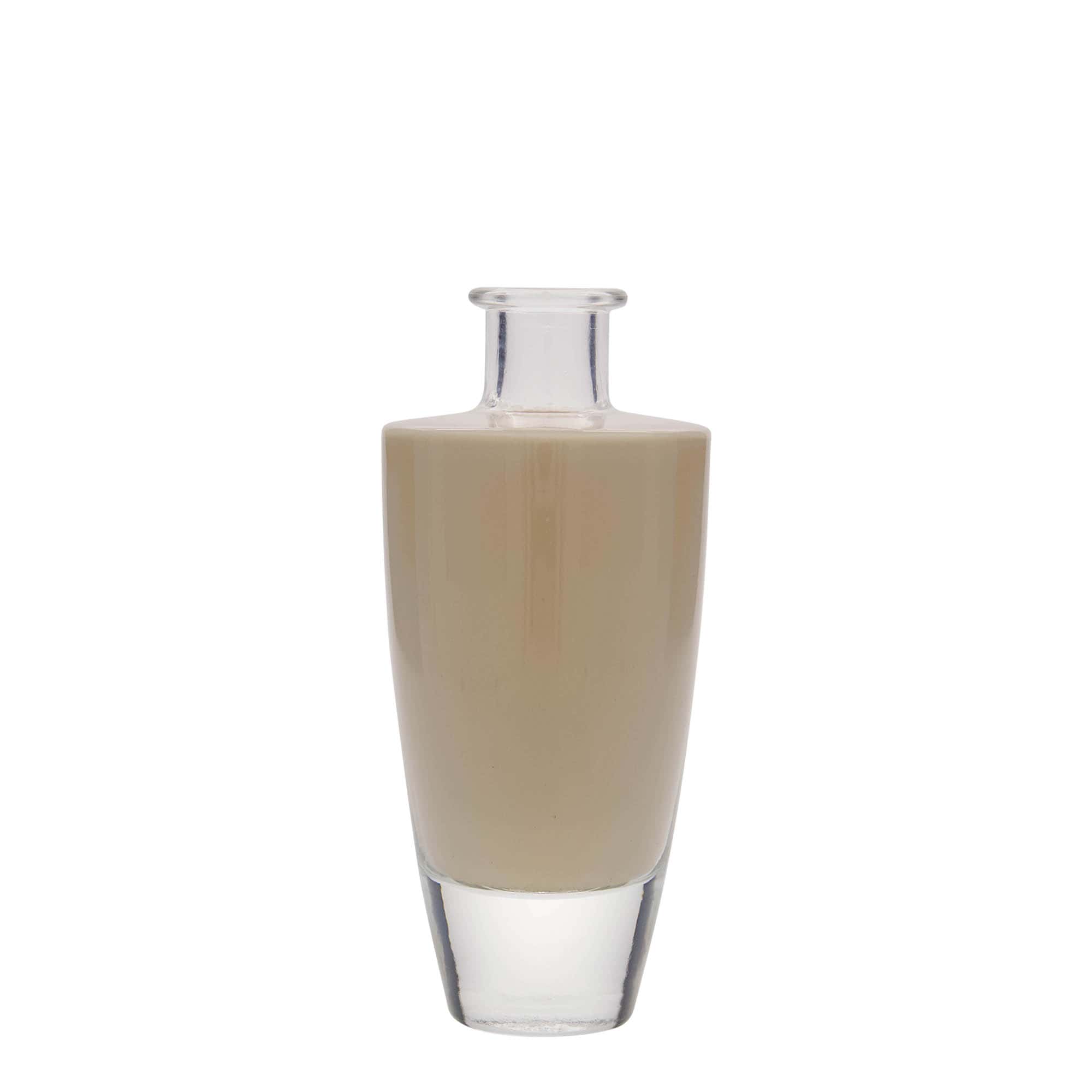 Flacon en verre 200 ml « Vanessa », ovale, ouverture : bouchon en liège