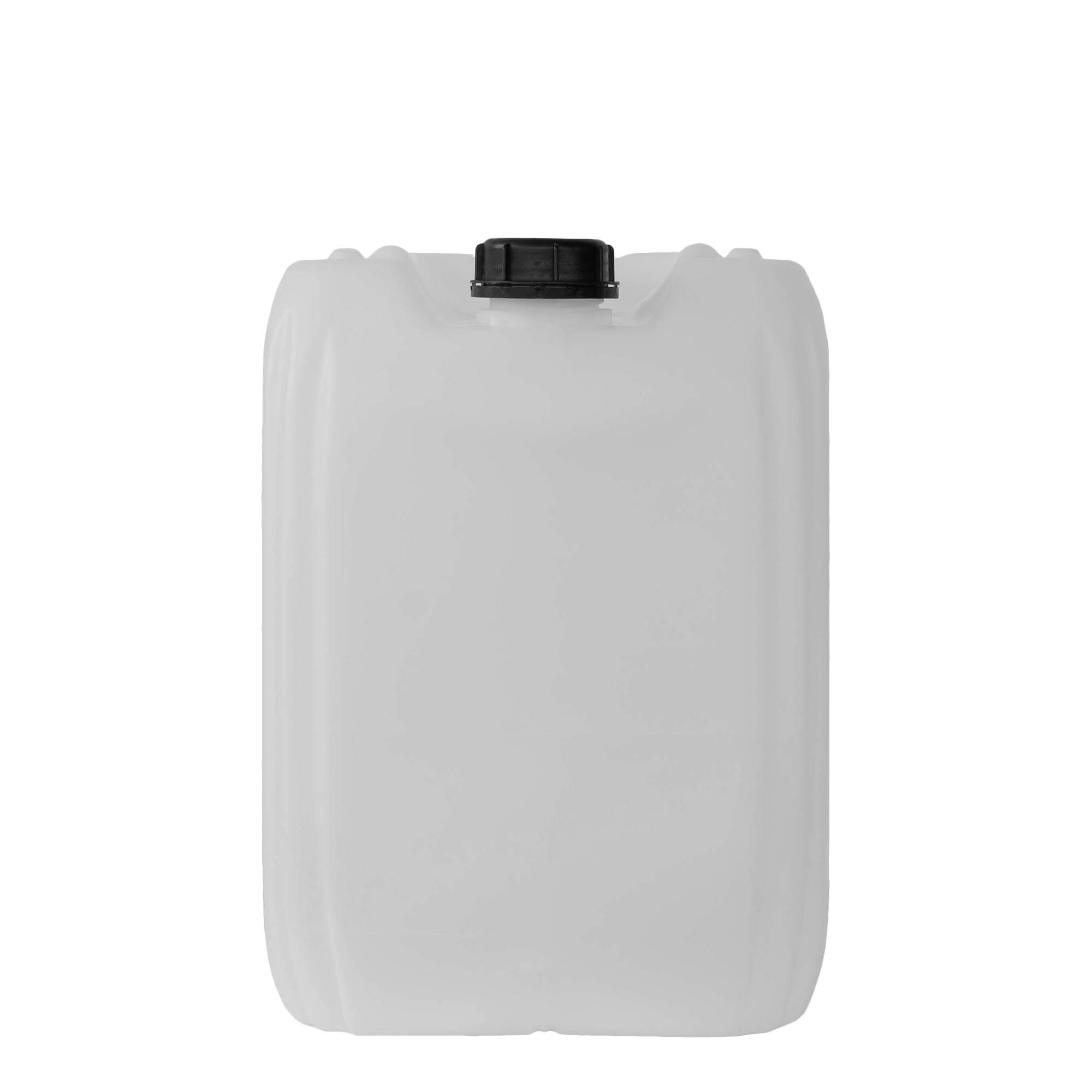 Bidon de 25 l, rectangulaire, plastique HDPE, naturel, ouverture : ND 60