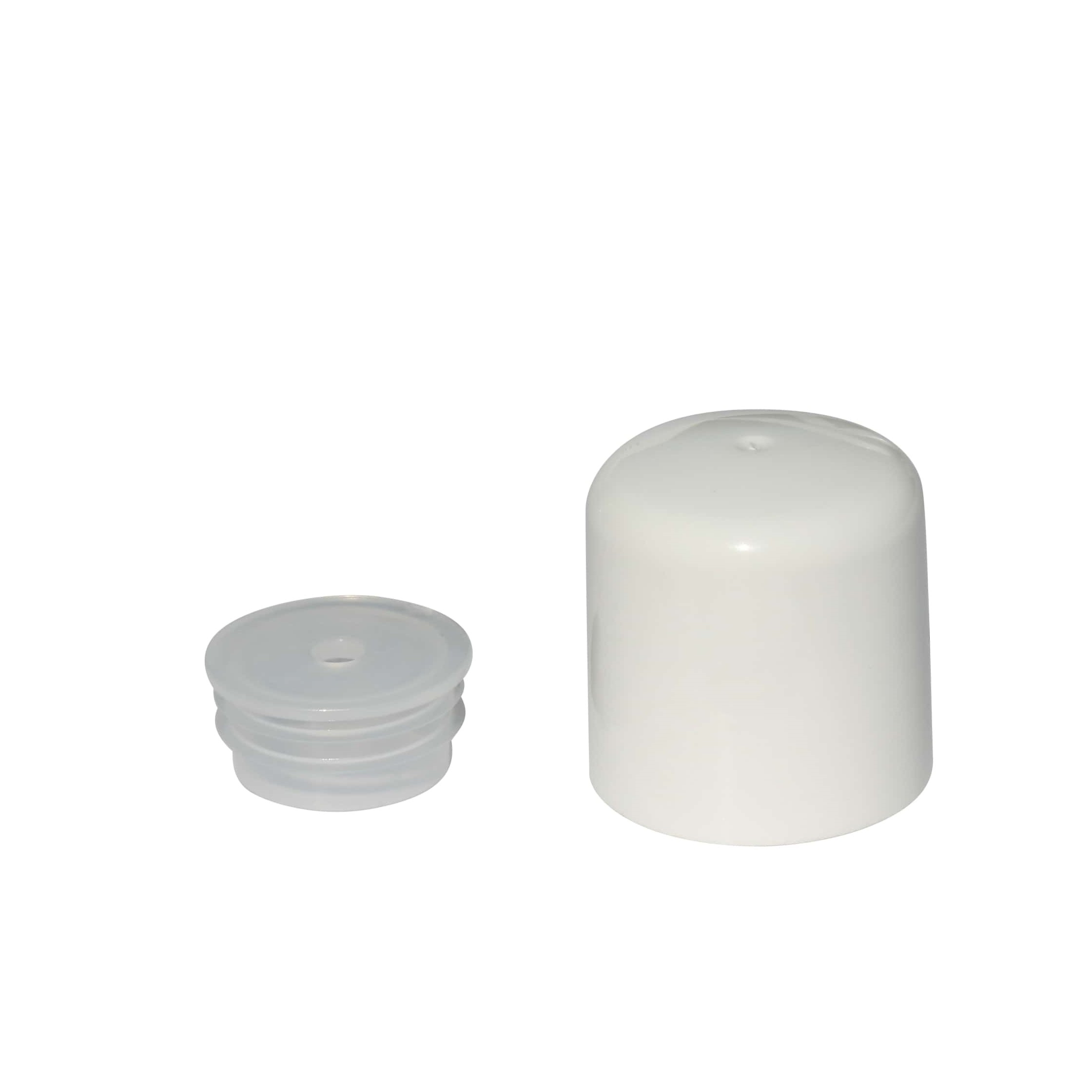 Bouchon à vis avec insert de seringue, plastique PP, blanc, pour ouverture : 24/410 Bouchon à vis avec insert de seringue, plastique PP, blanc, pour ouverture : 24/410