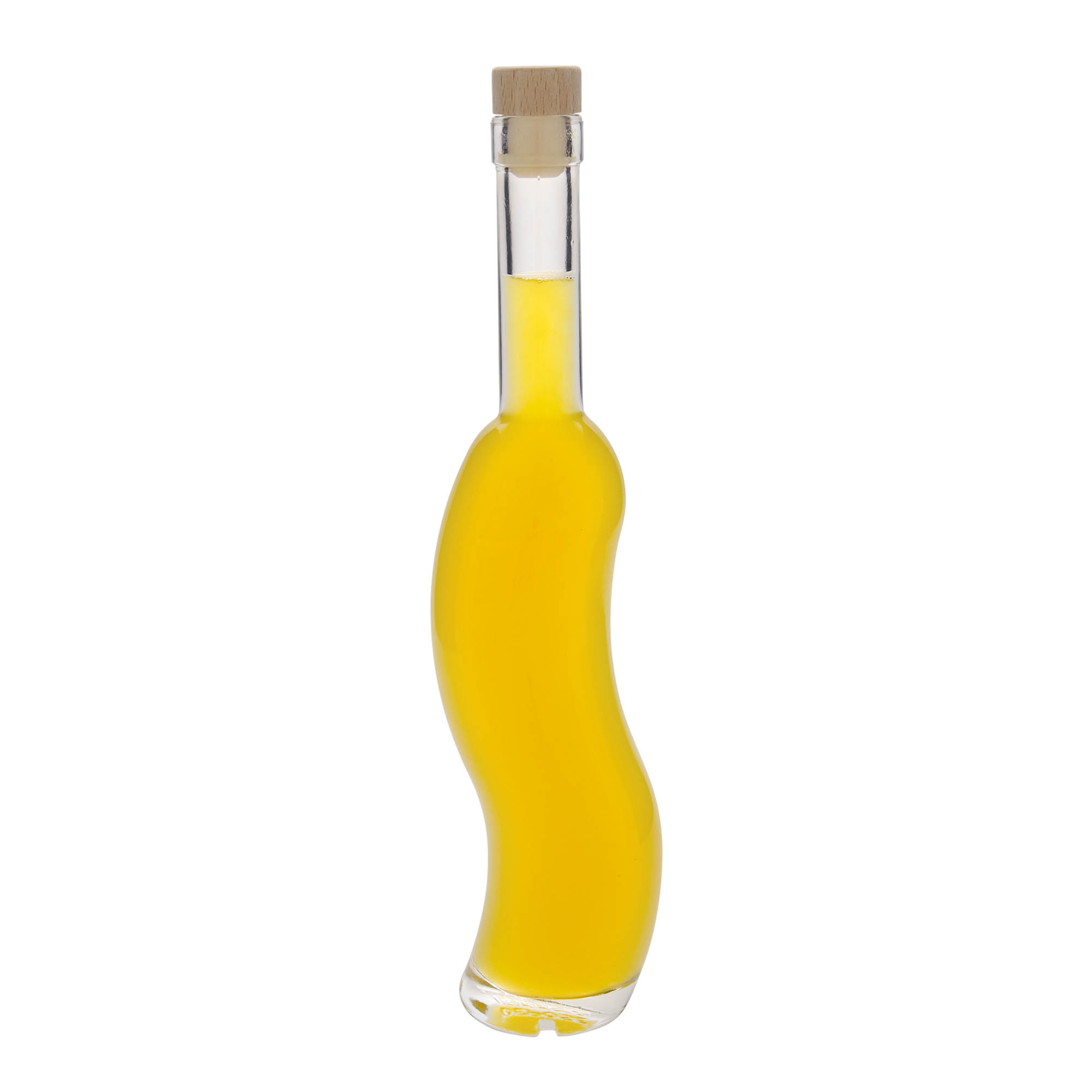 Bouteille en verre 350 ml 'La-Ola', demi-ronde, ouverture : bouchon en liège Bouteille en verre 350 ml 'La-Ola', demi-ronde, ouverture : bouchon en liège