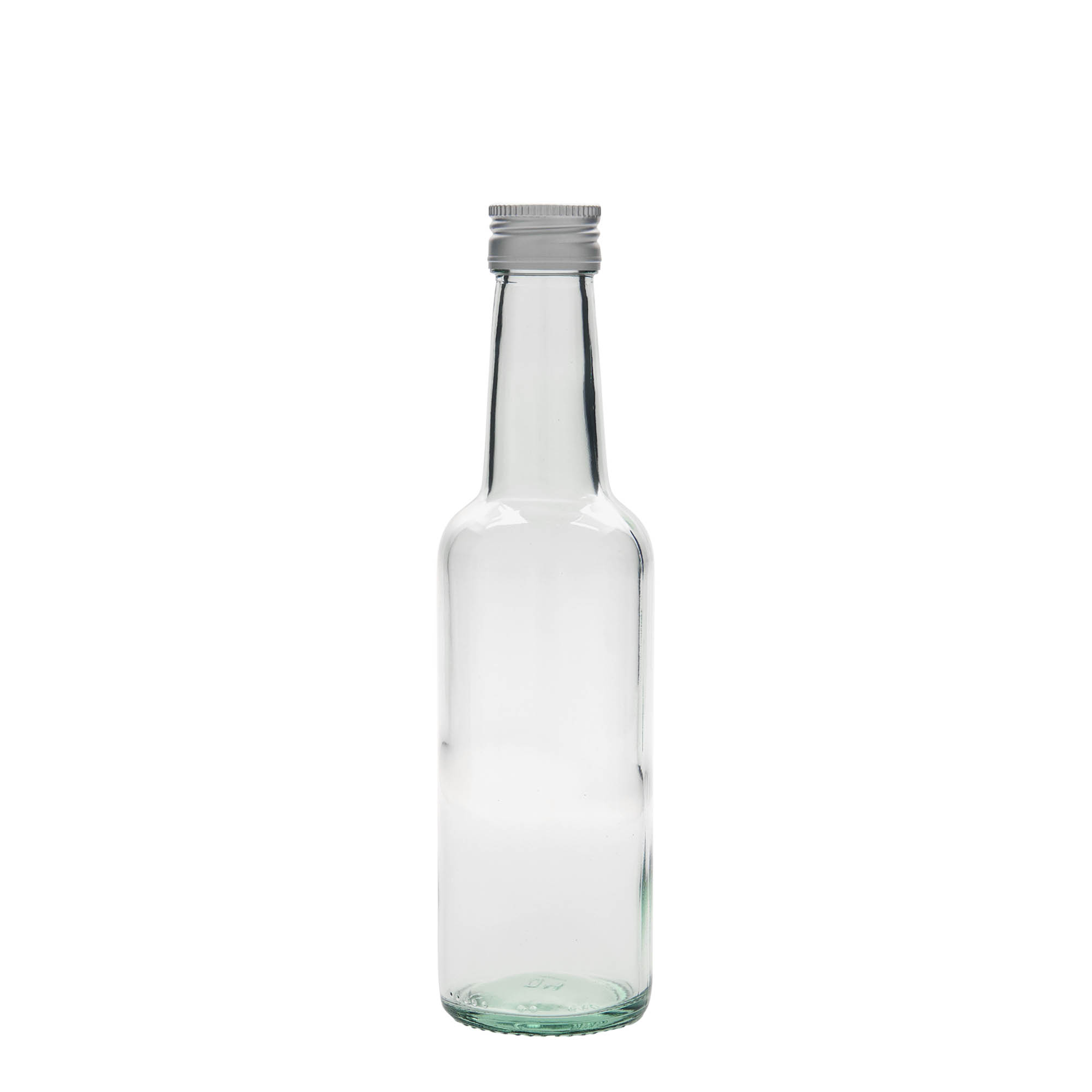 Bouteille en verre 250 ml à col droit, ouverture : PP 28 Bouteille en verre 250 ml à col droit, ouverture : PP 28