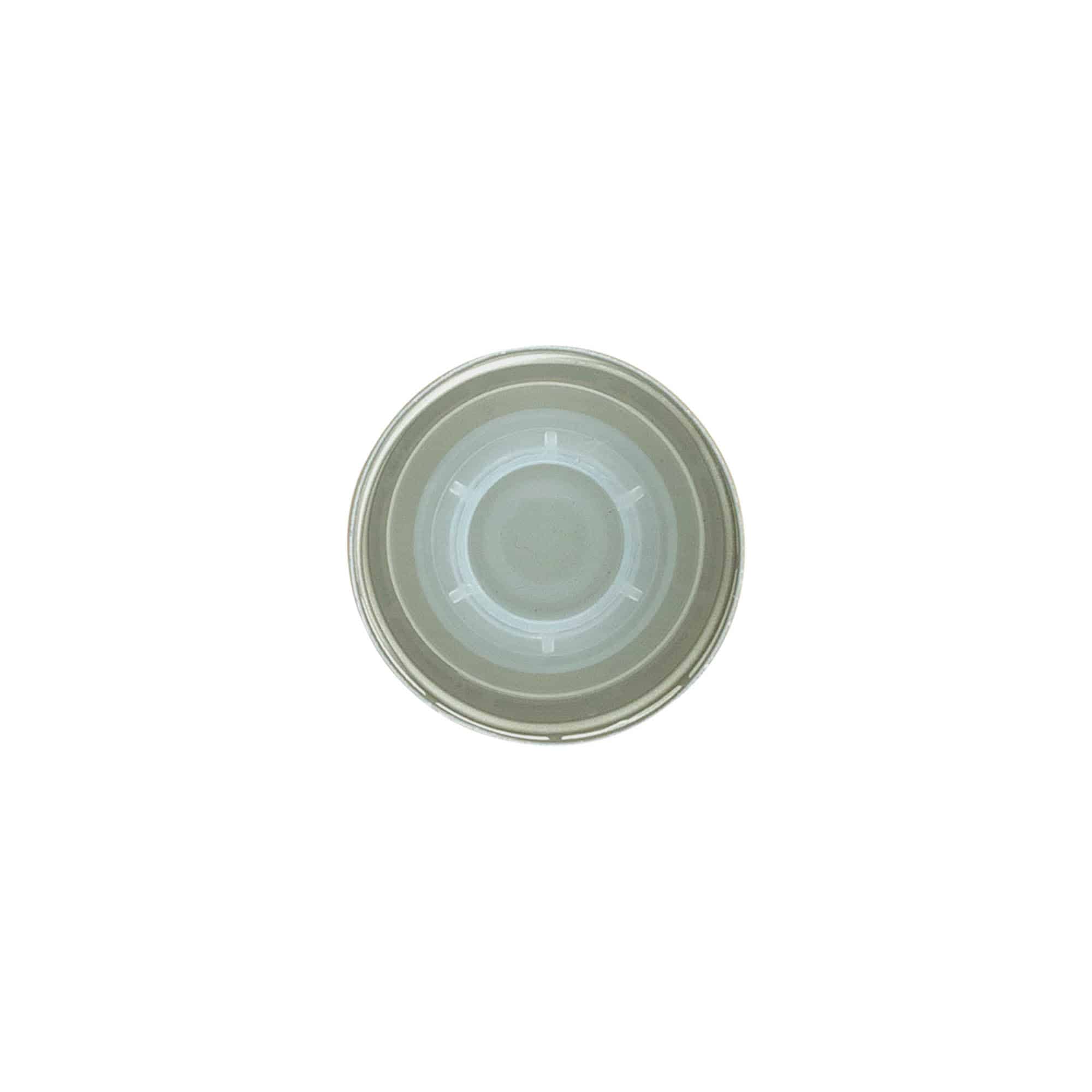 Bouchon à vis avec bec verseur, métal-plastique, doré, pour ouverture : PP 31,5