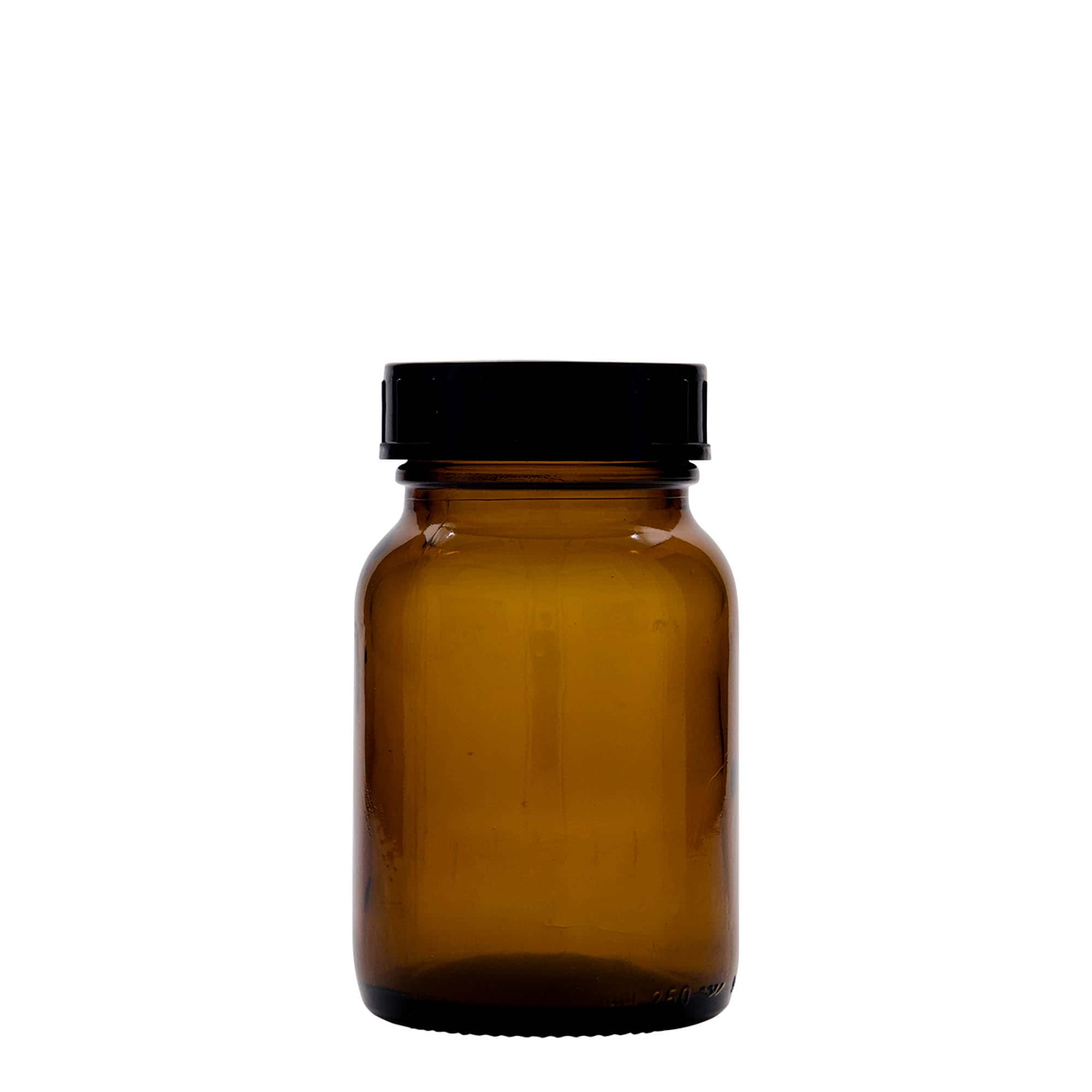 250 ml bocal à large ouverture, brun, ouverture : DIN 55