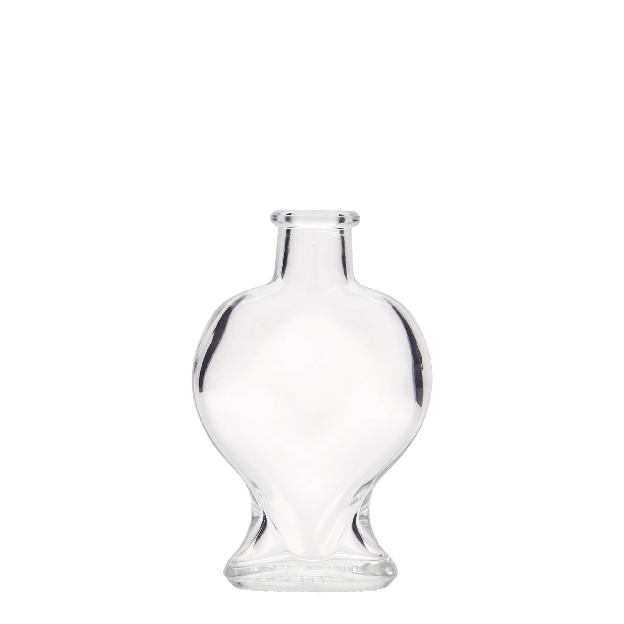 Flacon en verre 100 ml « Cœur », ouverture : bouchon en liège Flacon en verre 100 ml « Cœur », ouverture : bouchon en liège