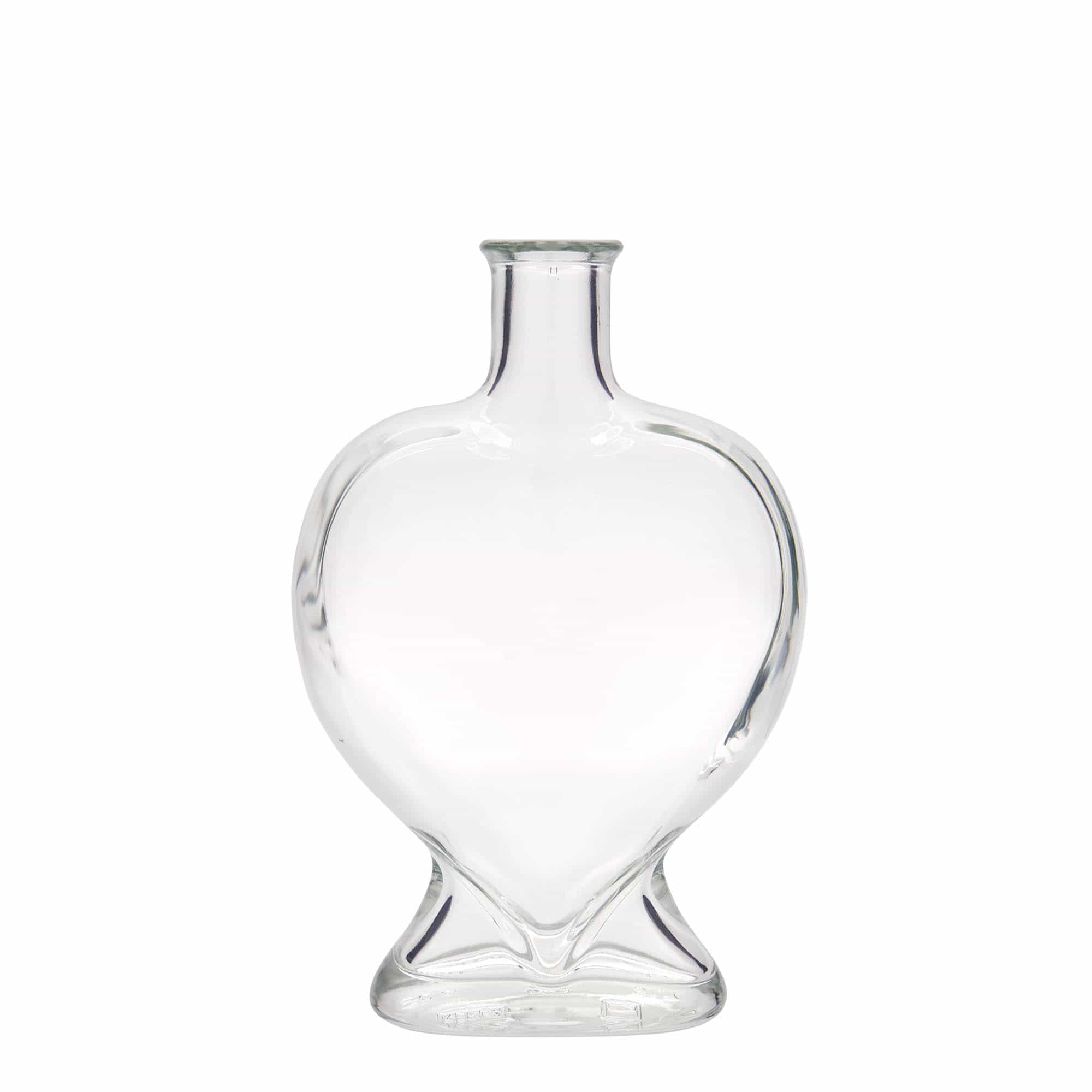 Bouteille en verre 500 ml 'Cœur', bouchage: bouchon Bouteille en verre 500 ml 'Cœur', bouchage: bouchon