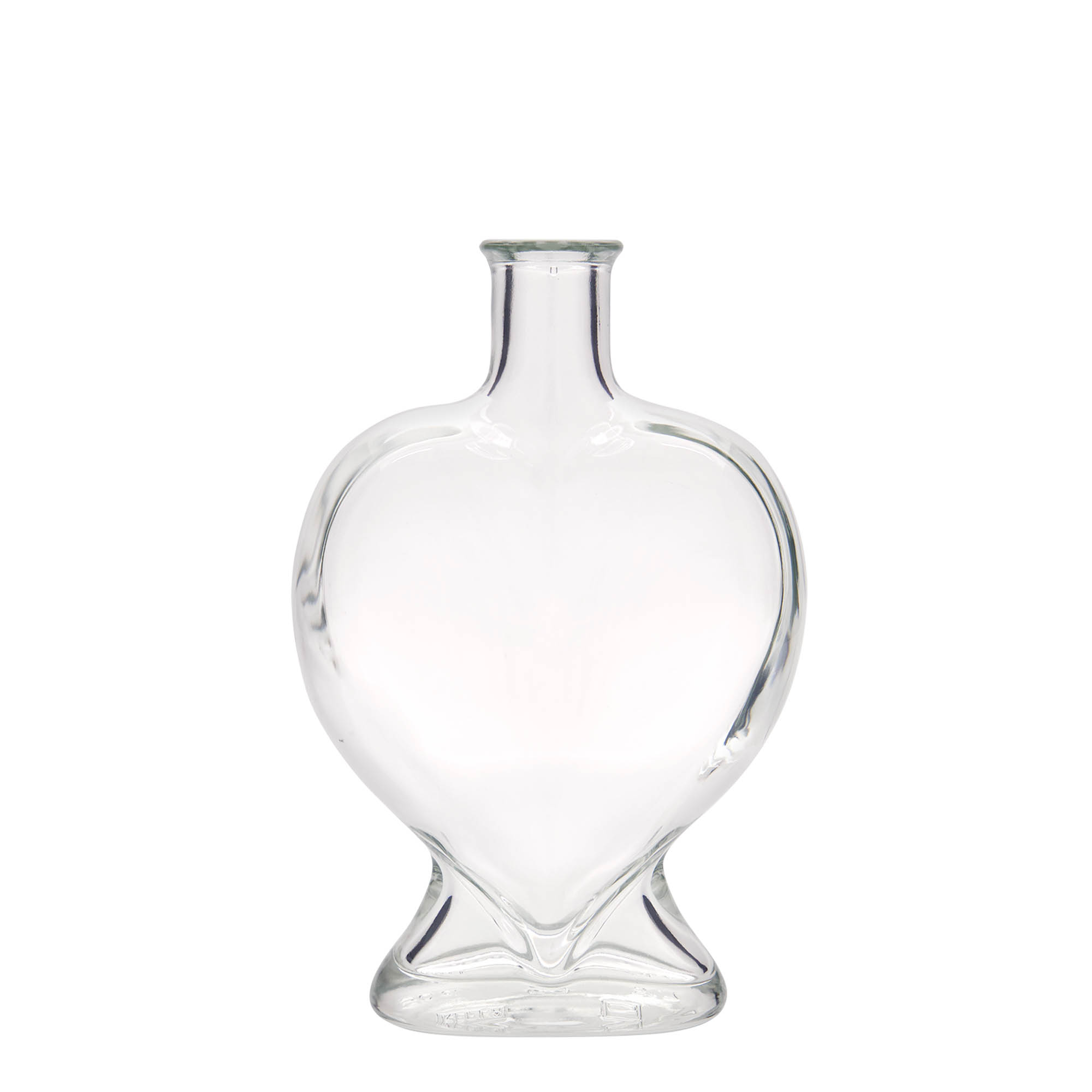 Bouteille en verre 500 ml « Cœur », ouverture : bouchon en liège Bouteille en verre 500 ml « Cœur », ouverture : bouchon en liège