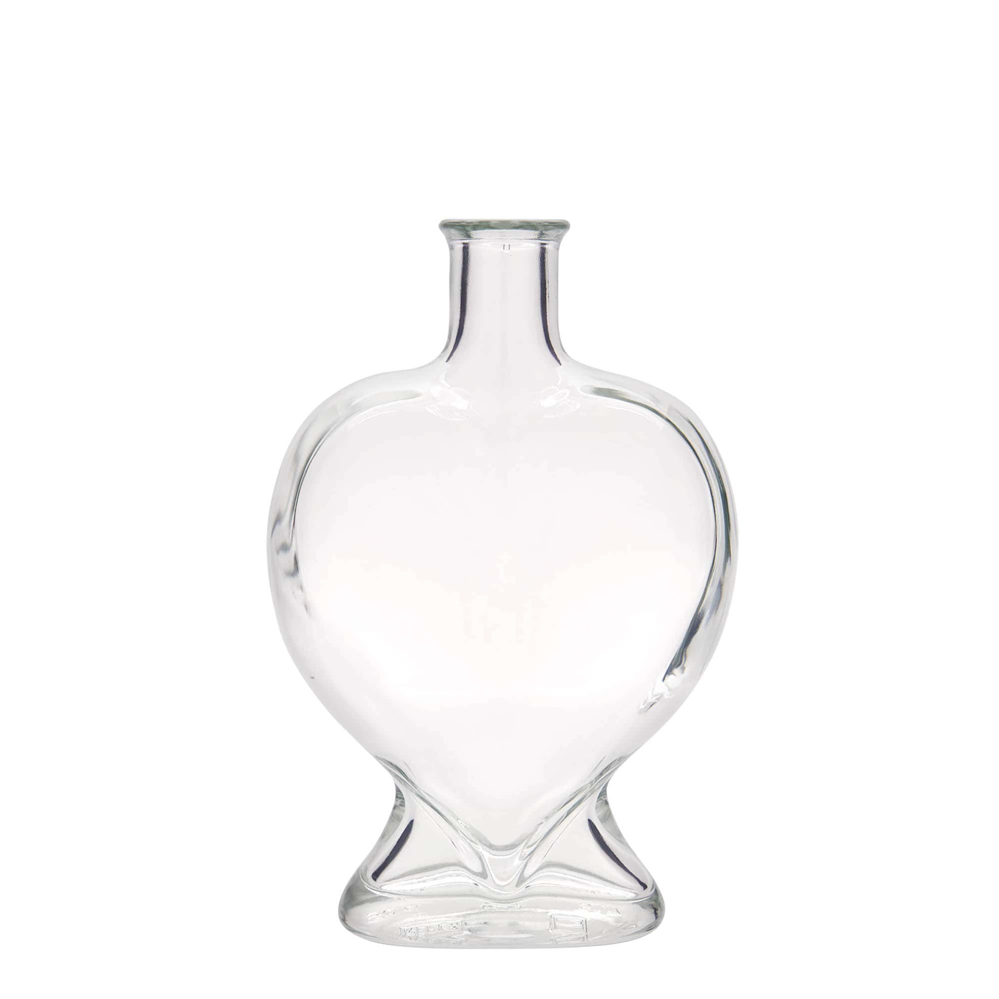 Bouteille en verre 500 ml « Cœur », ouverture : bouchon en liège