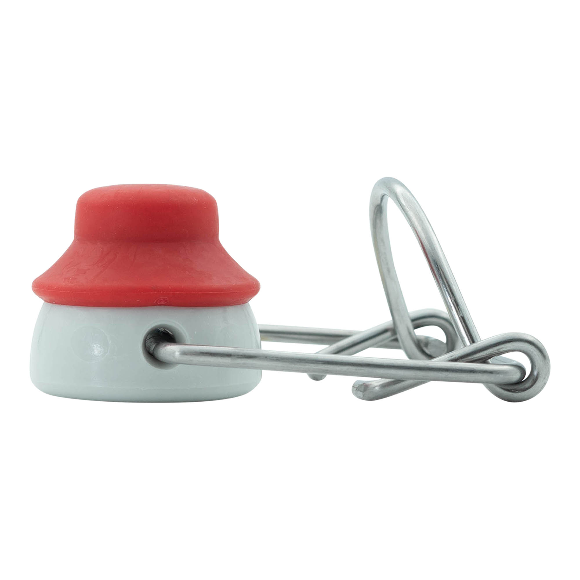 Fermeture à boucle taille spéciale, plastique, rouge-blanc