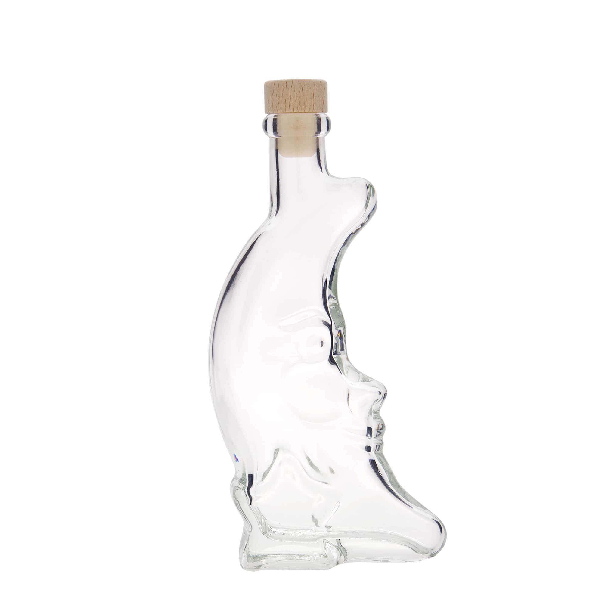Flacon en verre 200 ml « Lune », ouverture : bouchon en liège