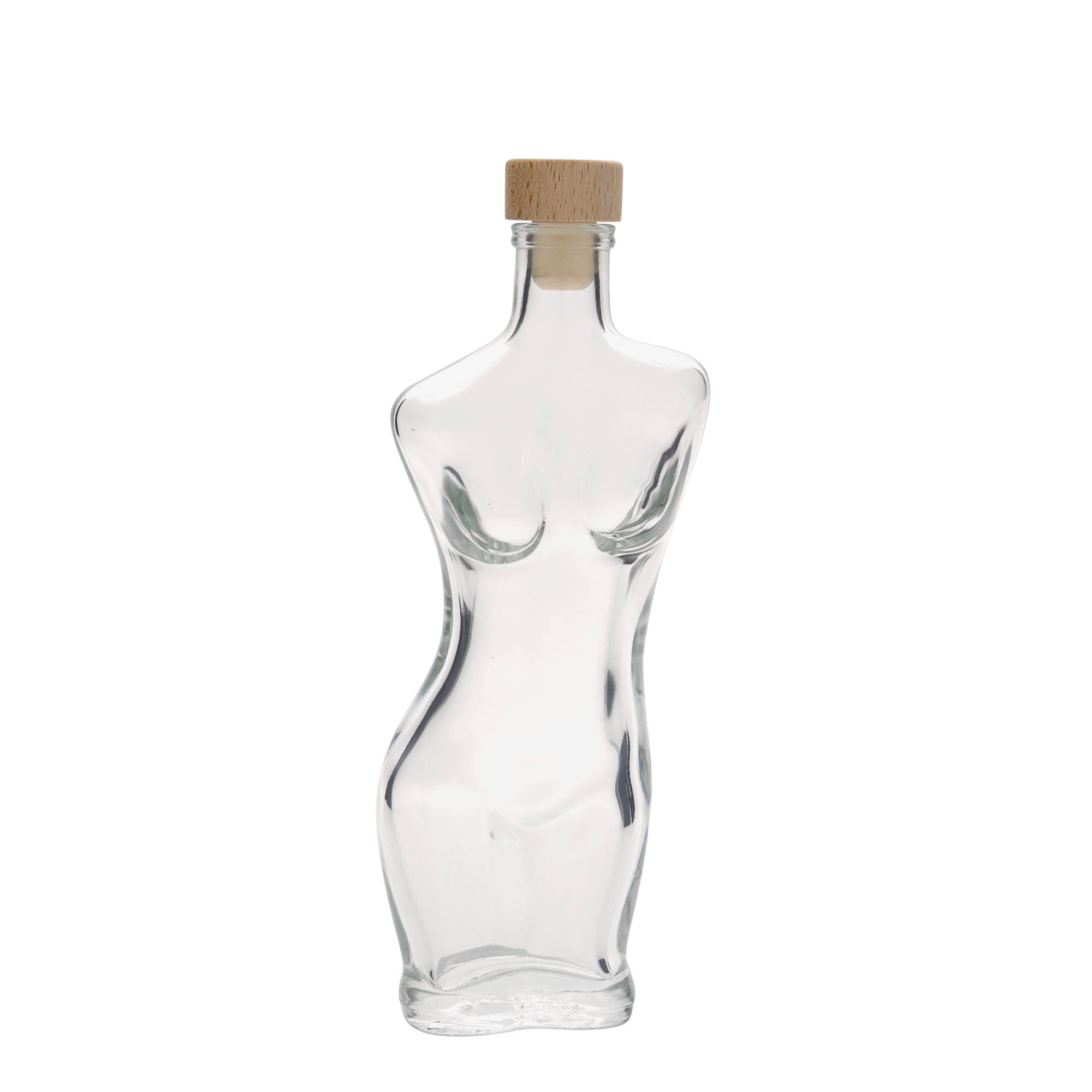 Flacon en verre de 200 ml 'Eva', ouverture : liège