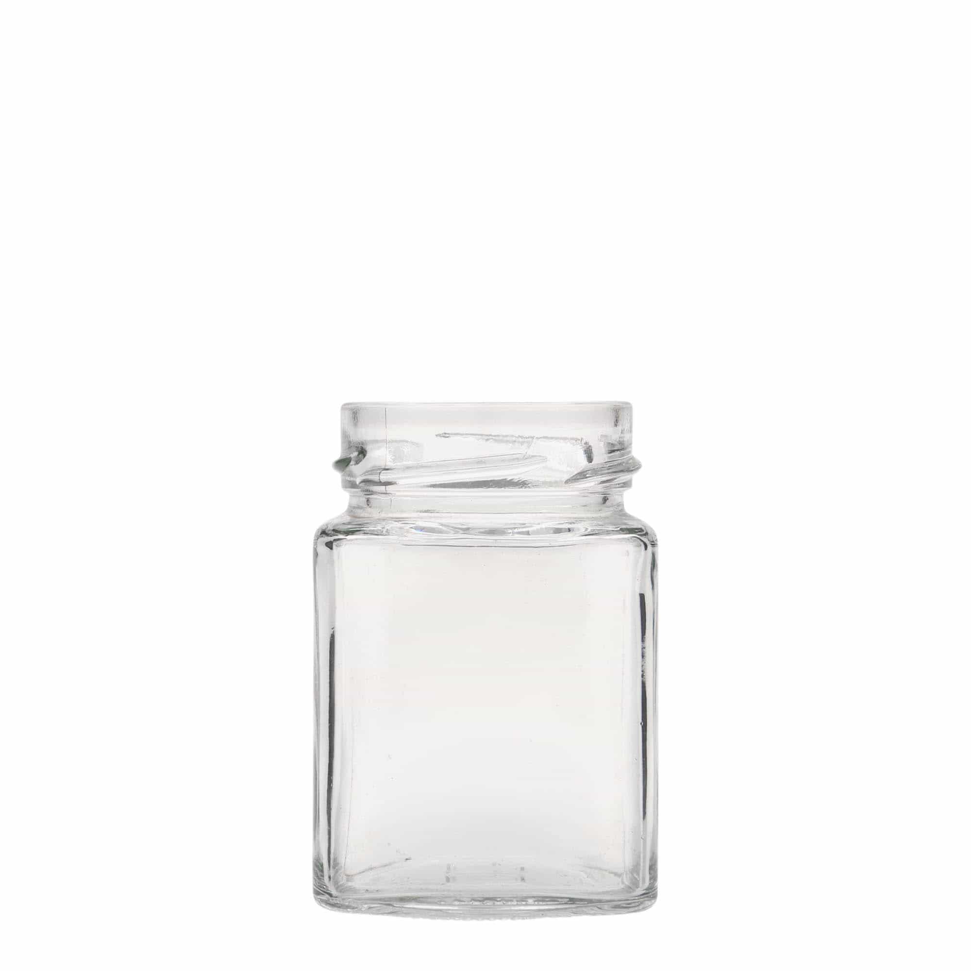 Bocal carré 212 ml 'Funny', bouchage: Deep-Twist-Off (DTO 58)