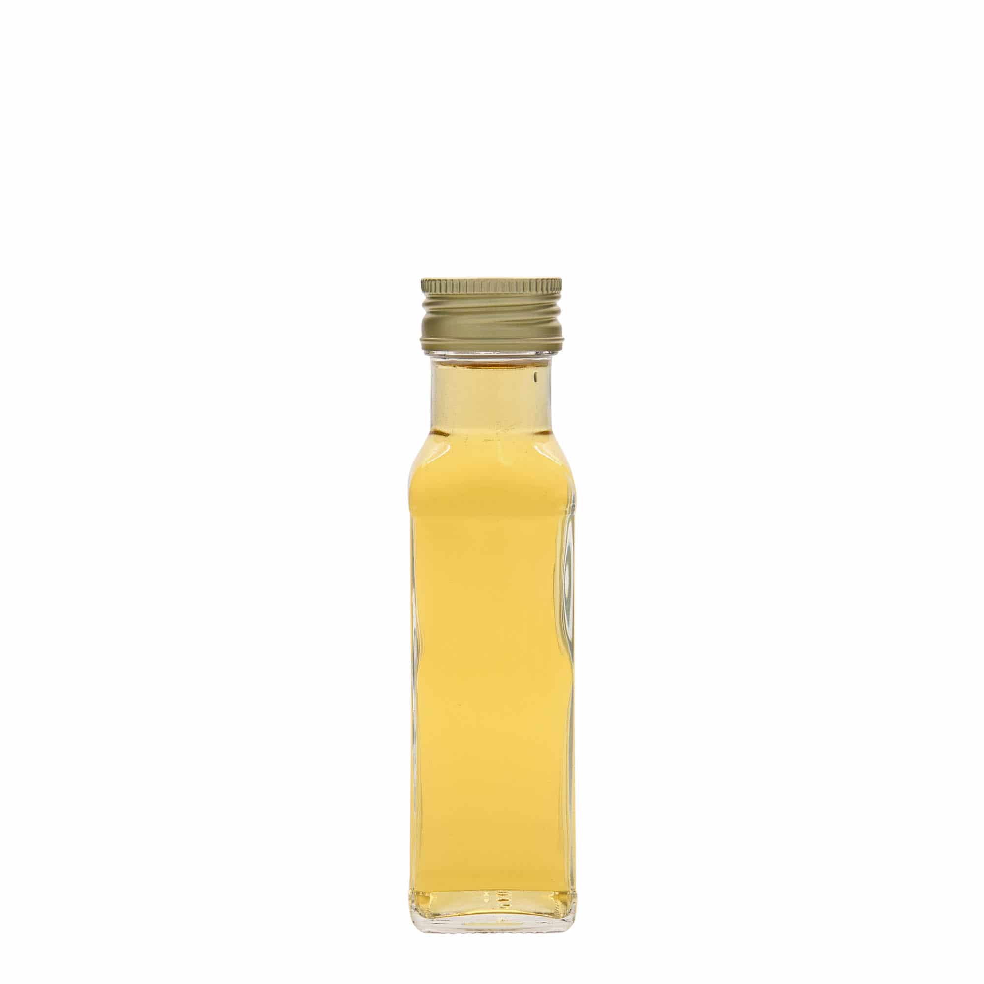 Flacon en verre de 100 ml « Marasca », carré, ouverture : PP 31,5