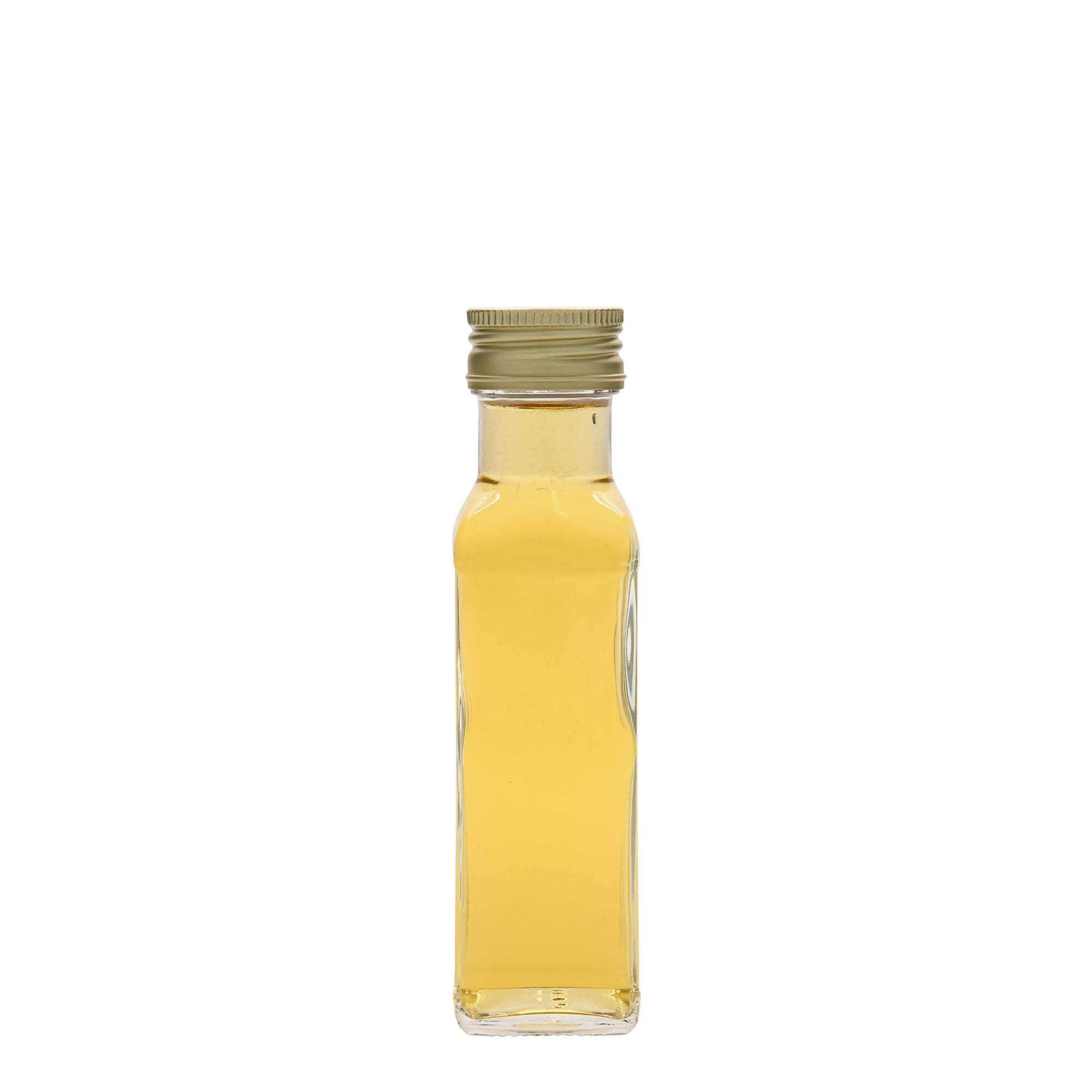 Flacon en verre de 100 ml « Marasca », carré, ouverture : PP 31,5 Flacon en verre de 100 ml « Marasca », carré, ouverture : PP 31,5